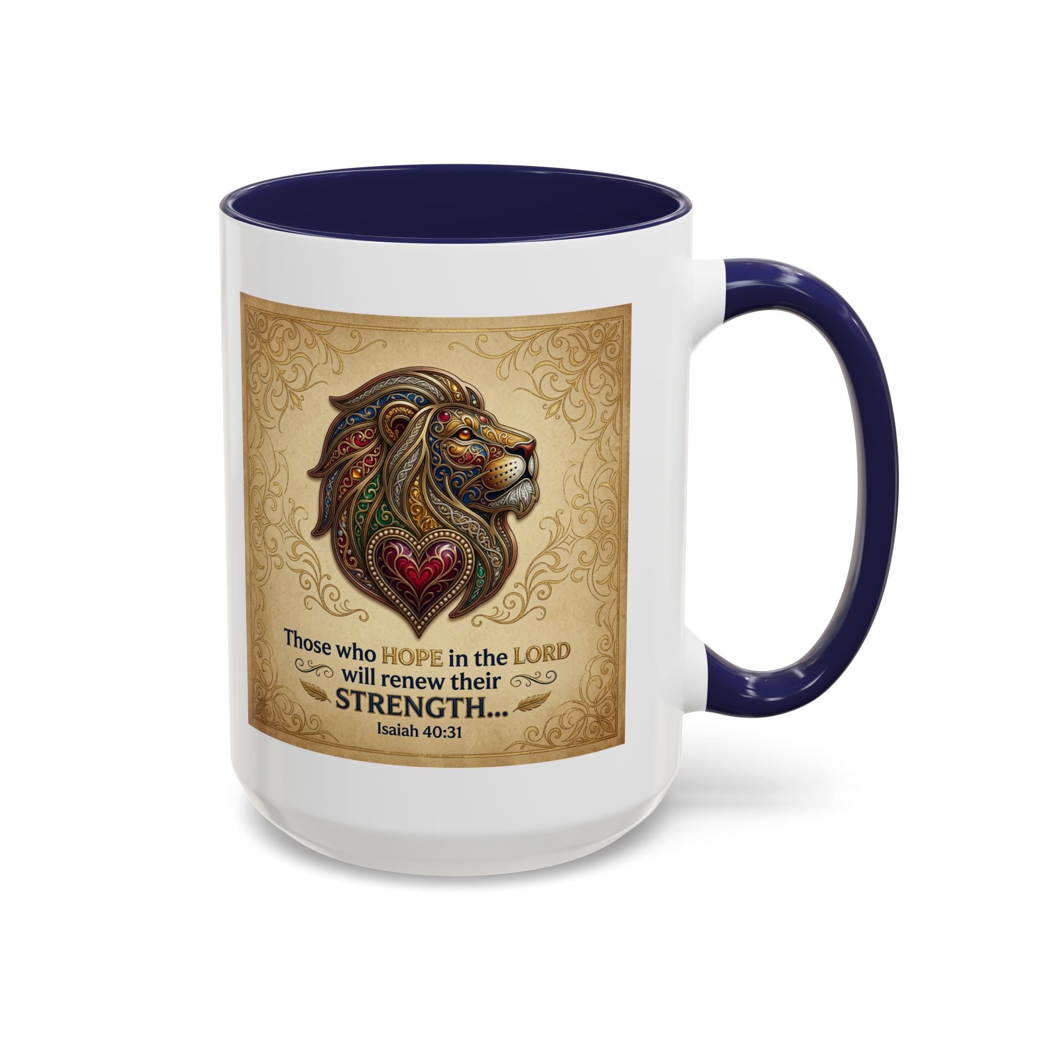 Accent Coffee Mug (11, 15oz) "Those who hope in the Lord..." Isaiah 40:31