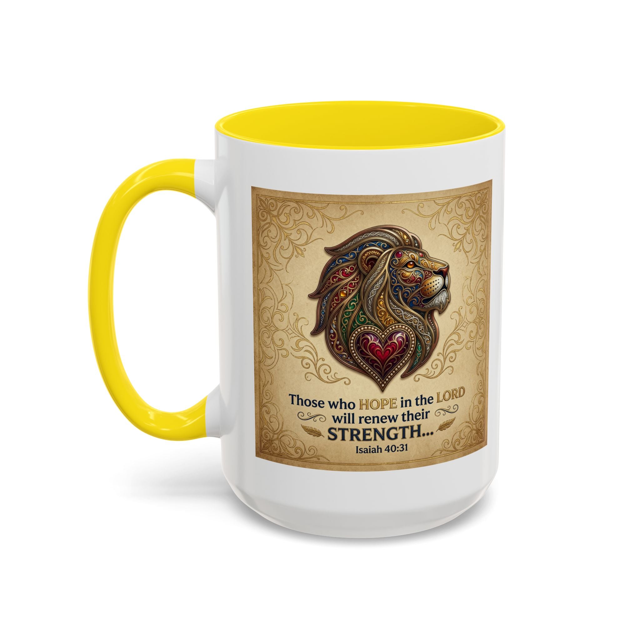 Accent Coffee Mug (11, 15oz) "Those who hope in the Lord..." Isaiah 40:31