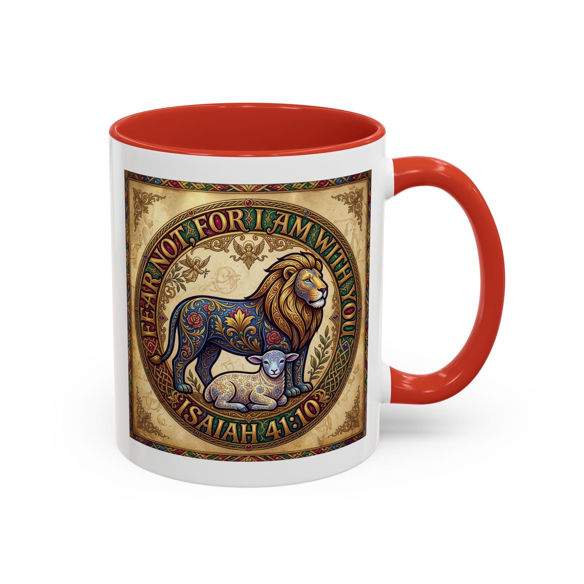 Accent Coffee Mug (11, 15oz) "Fear not, for I am with you" Isaiah 41:10