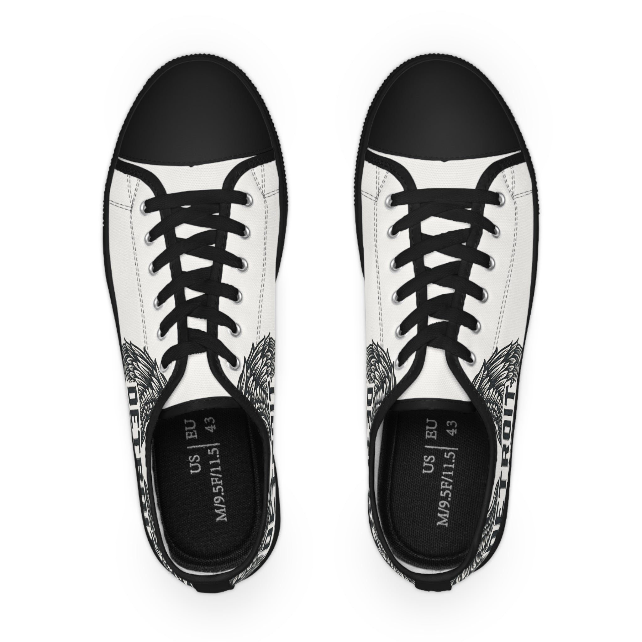 Men's Low Top Sneakers - Detroit Wings