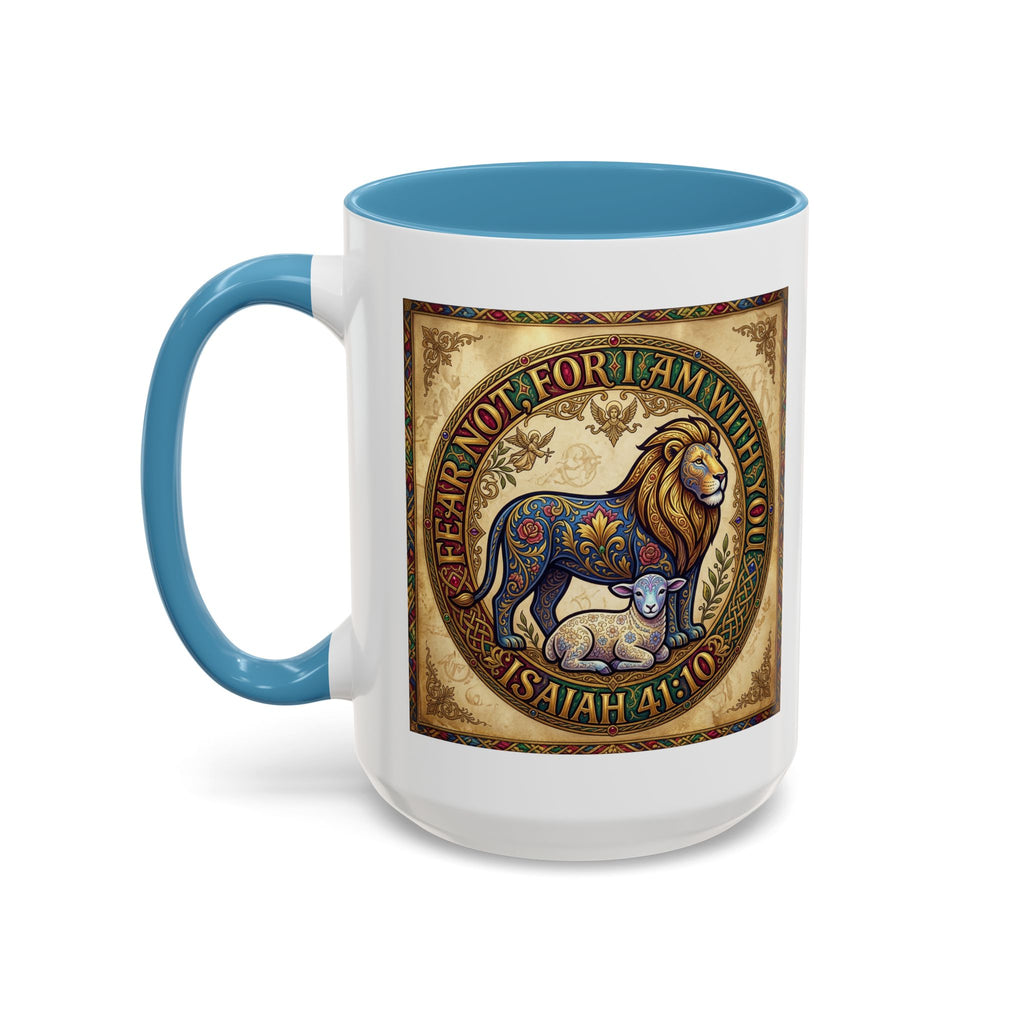 Accent Coffee Mug (11, 15oz) "Fear not, for I am with you" Isaiah 41:10