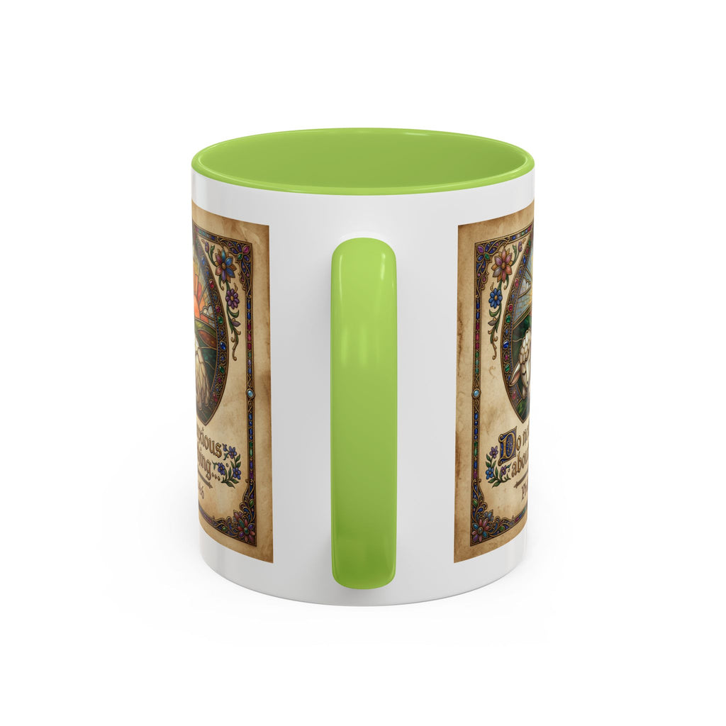 Accent Coffee Mug (11, 15oz) "Be not anxious about anything Phillipians 4:6