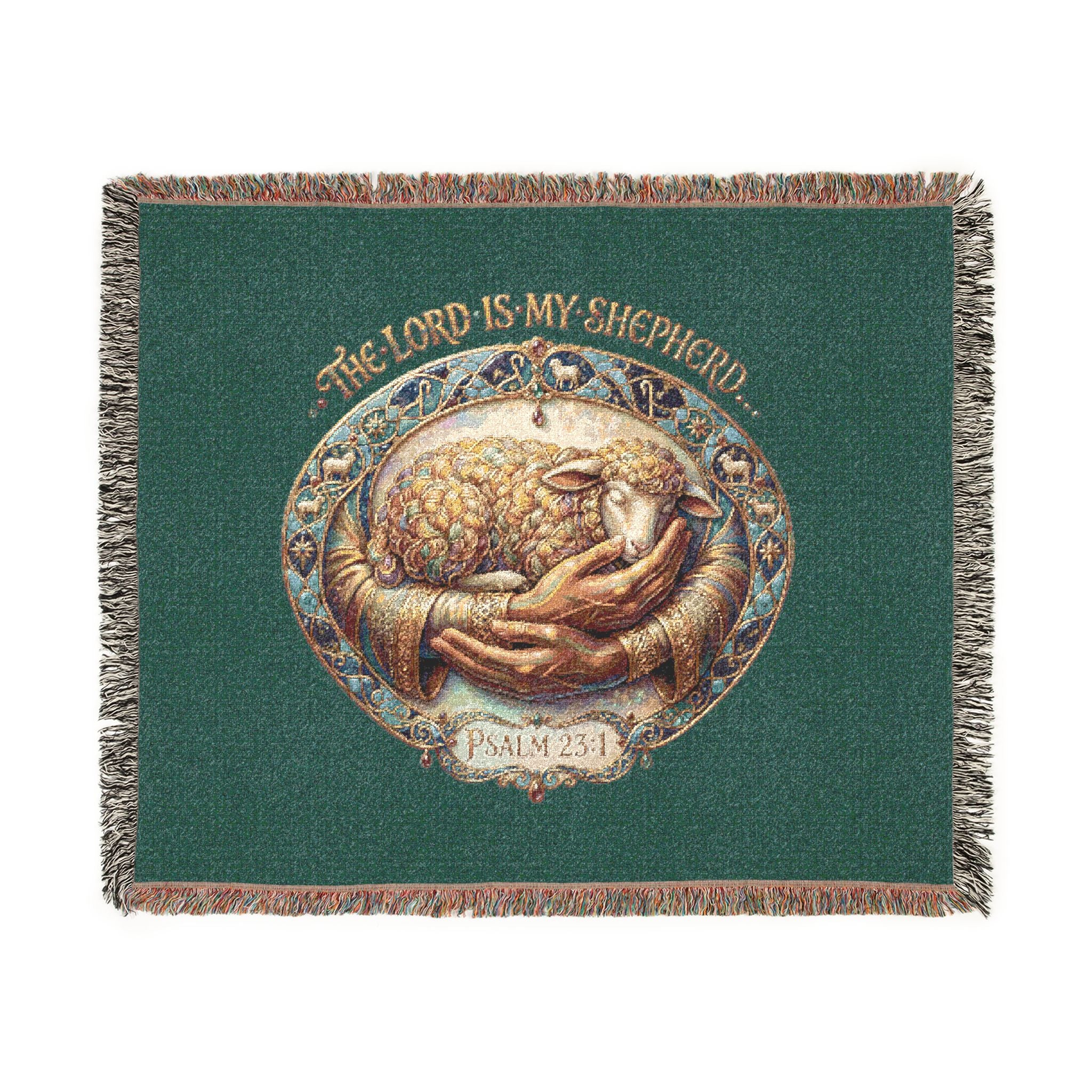 Woven Blanket - “The Lord is my Shpeherd” Psalm 23:1