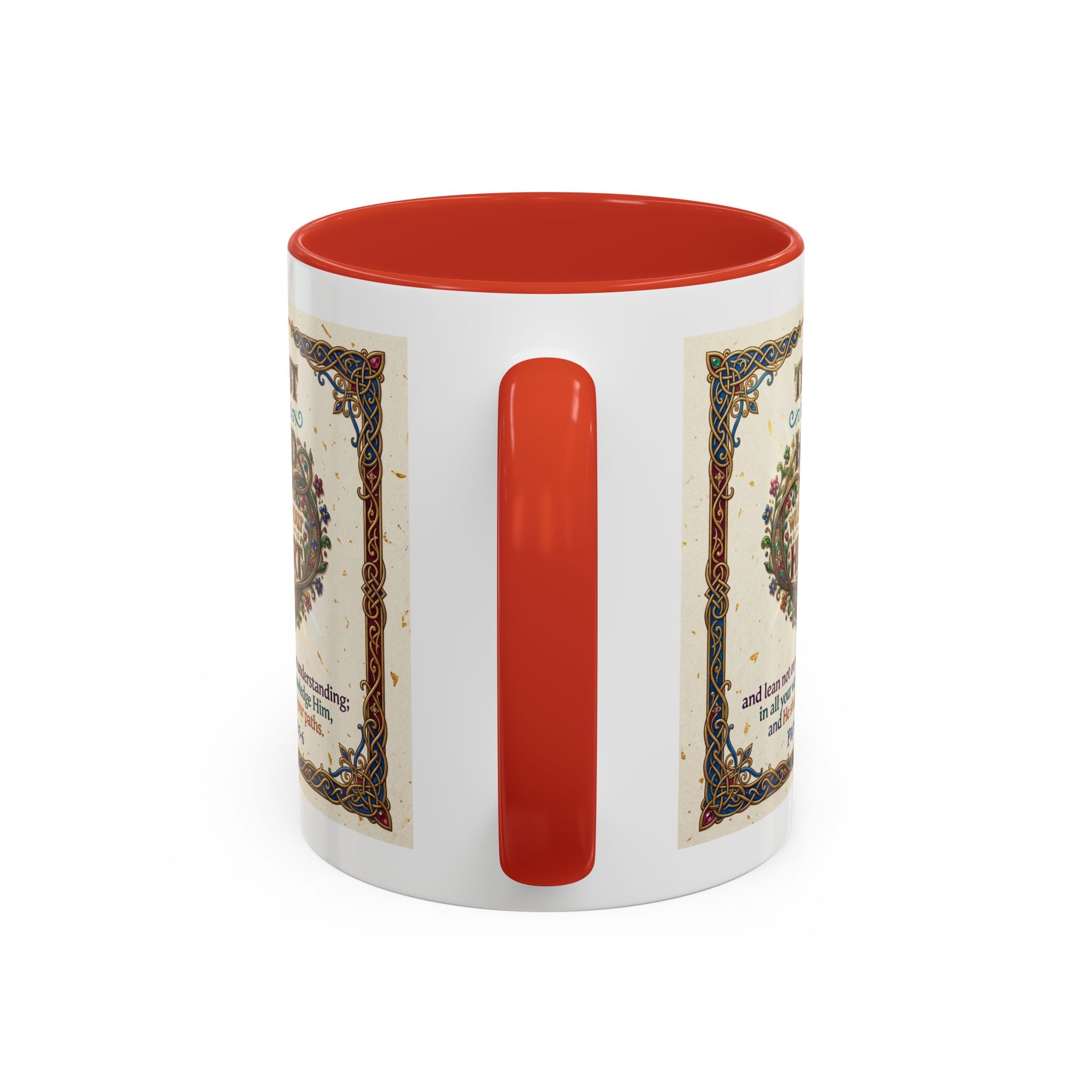 Accent Coffee Mug (11, 15oz) "Trust in the Lord..."  Poverbs 3:5-6