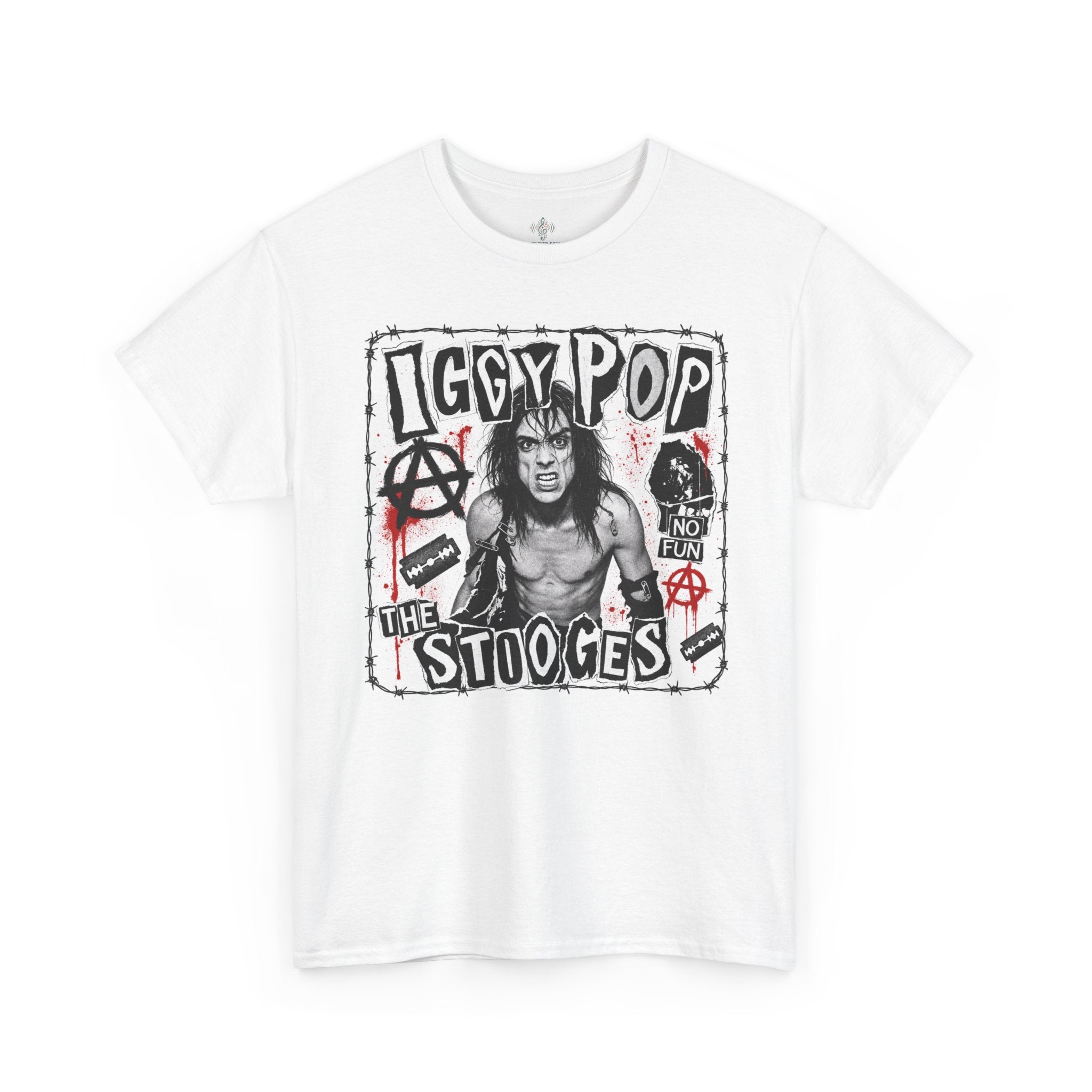 Unisex Heavy Cotton Tee - Detroit Iggy Pop Barbed Wire