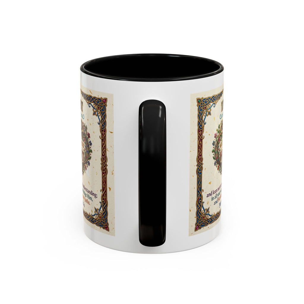 Accent Coffee Mug (11, 15oz) "Trust in the Lord..."  Poverbs 3:5-6