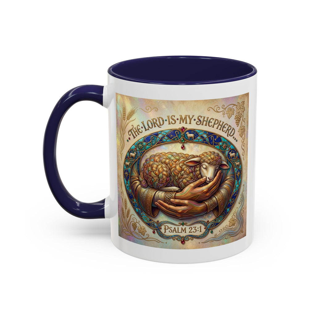 Accent Coffee Mug (11, 15oz) "The Lord is my Shepherd" Psalms 23:1