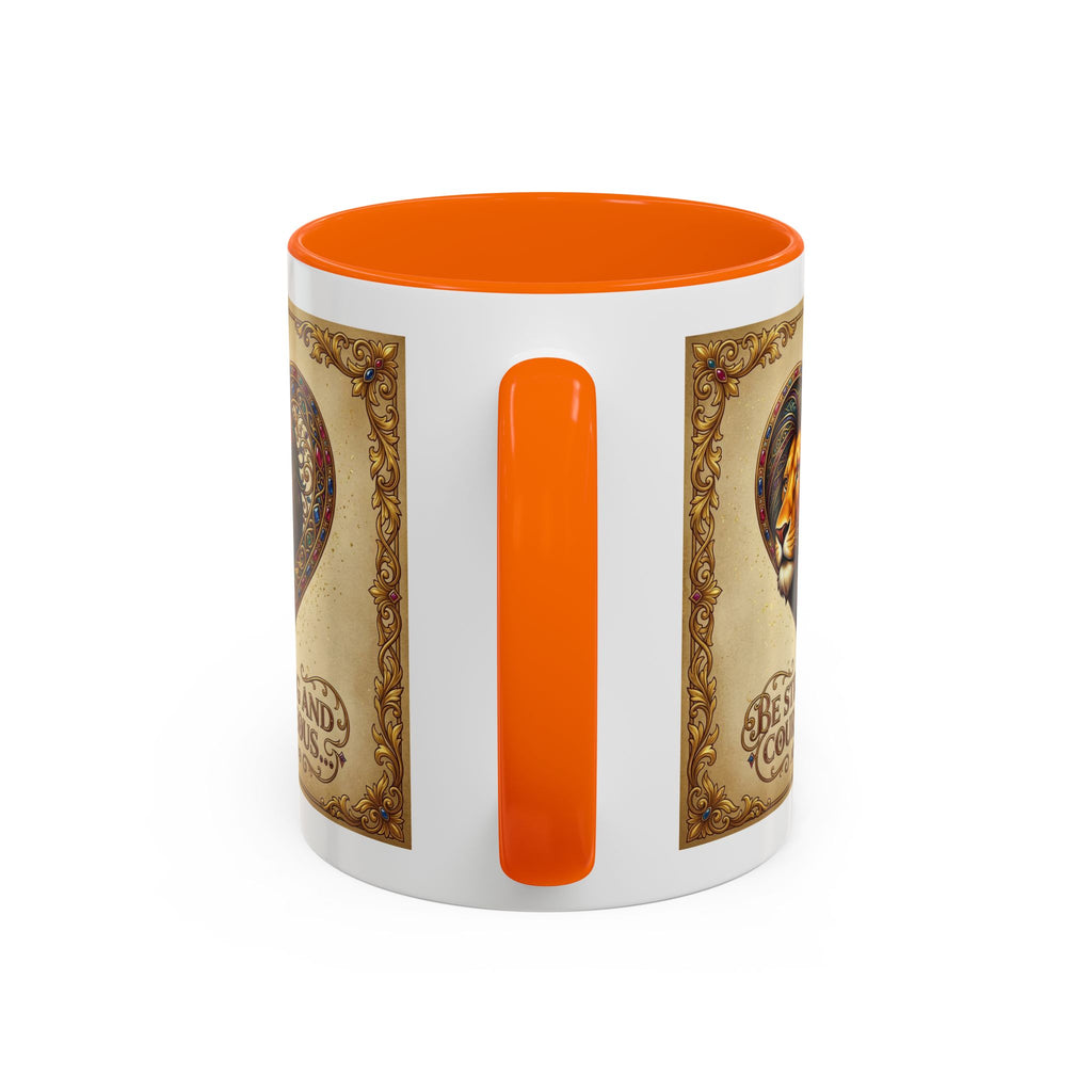 Accent Coffee Mug (11, 15oz) "Be strong and courageous" Joshua 1:9