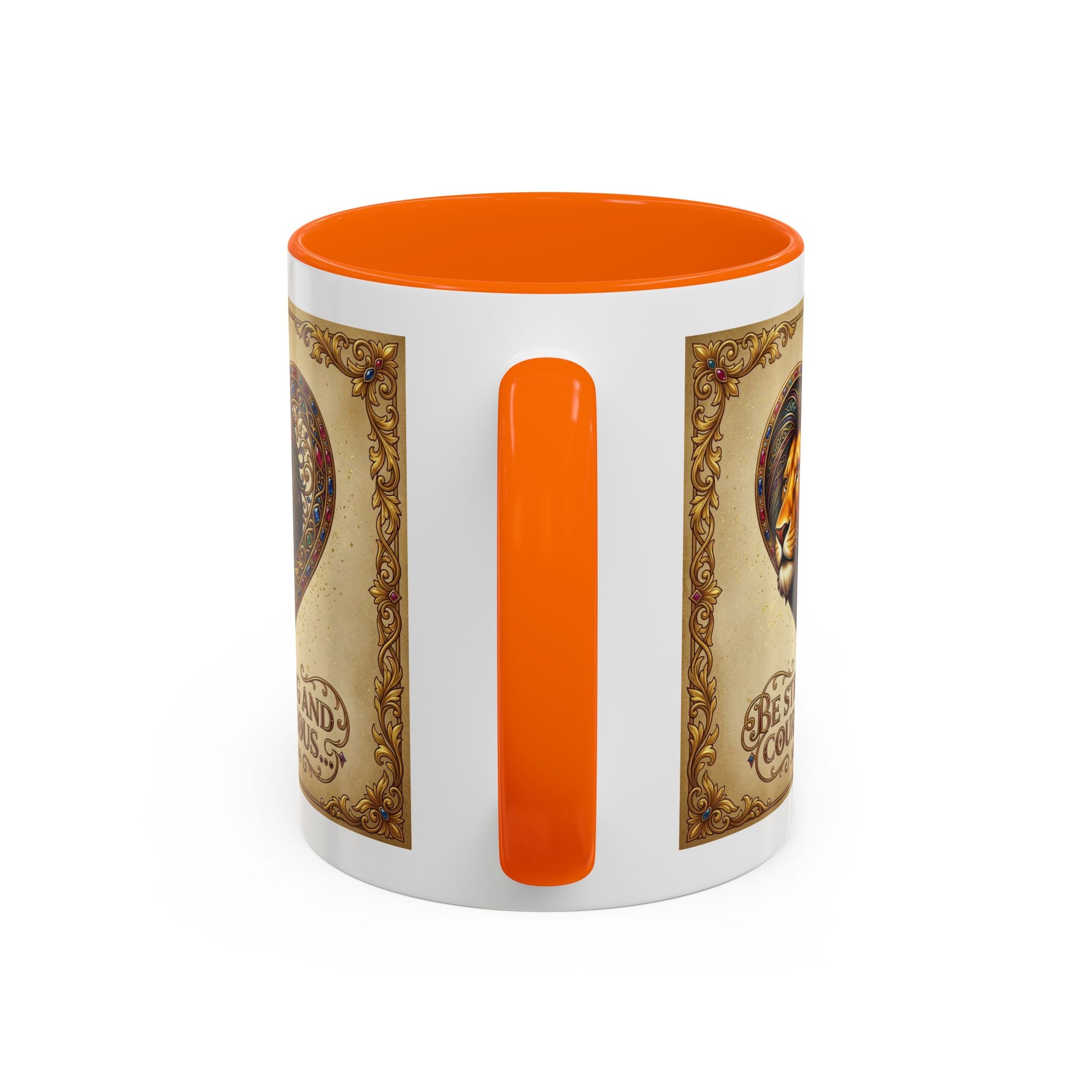 Accent Coffee Mug (11, 15oz) "Be strong and courageous" Joshua 1:9