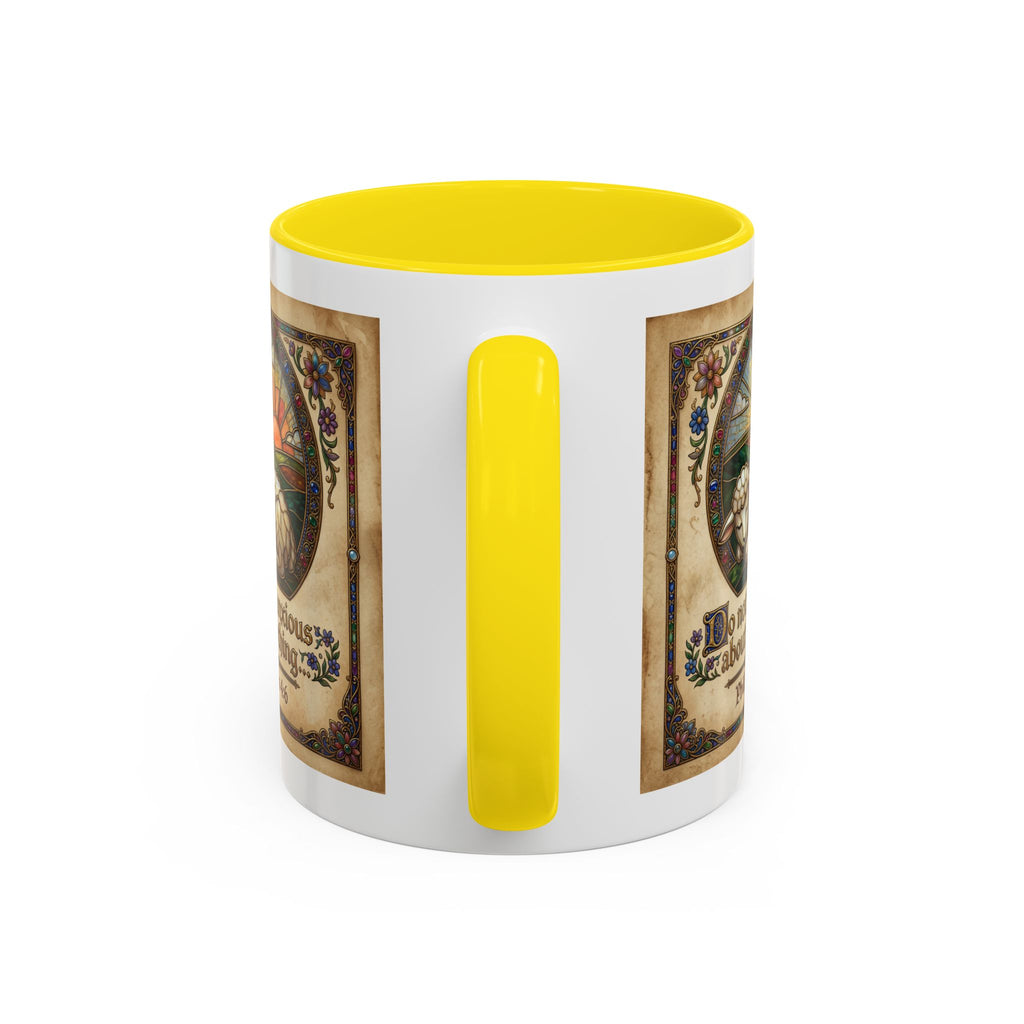 Accent Coffee Mug (11, 15oz) "Be not anxious about anything Phillipians 4:6