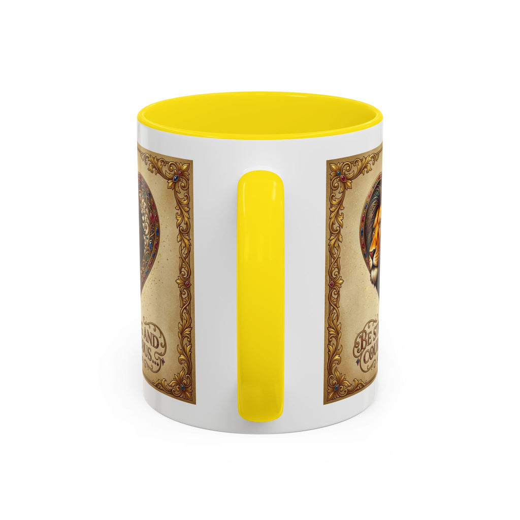 Accent Coffee Mug (11, 15oz) "Be strong and courageous" Joshua 1:9