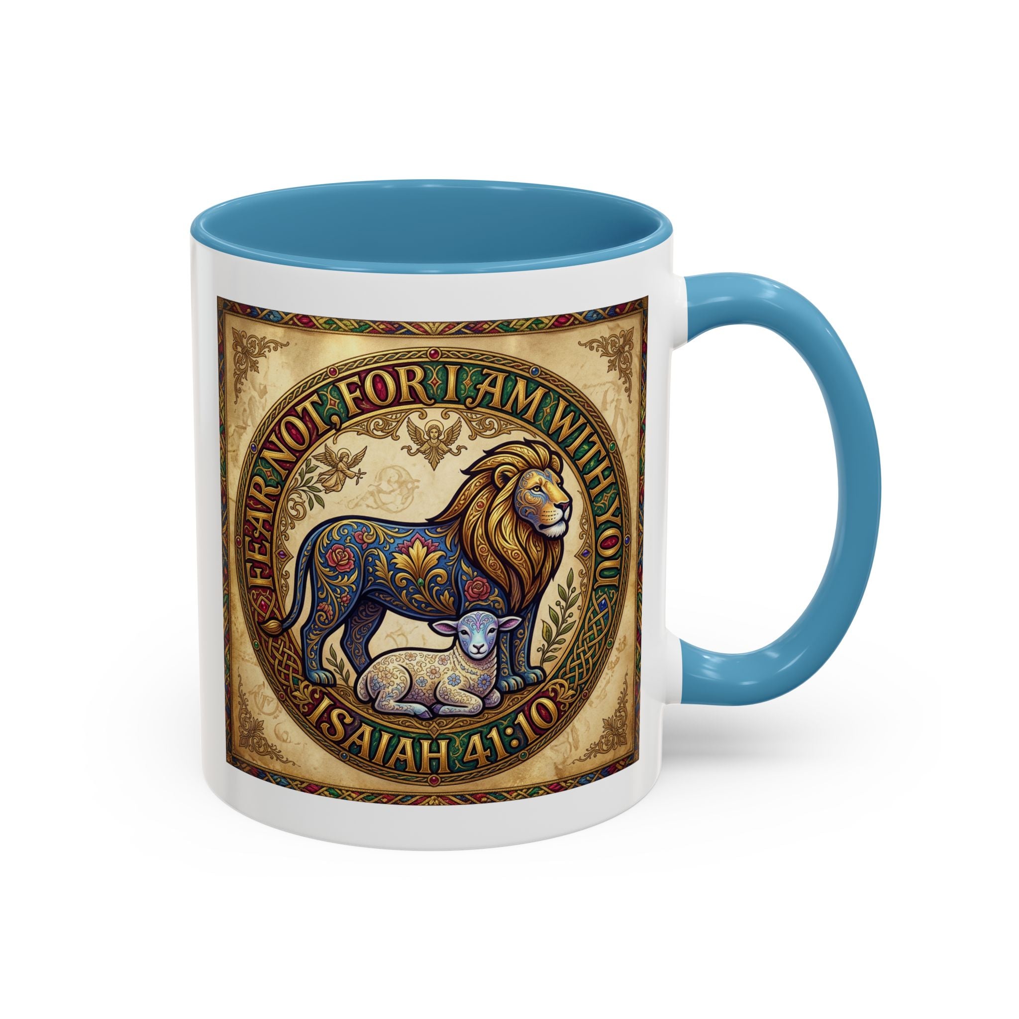 Accent Coffee Mug (11, 15oz) "Fear not, for I am with you" Isaiah 41:10
