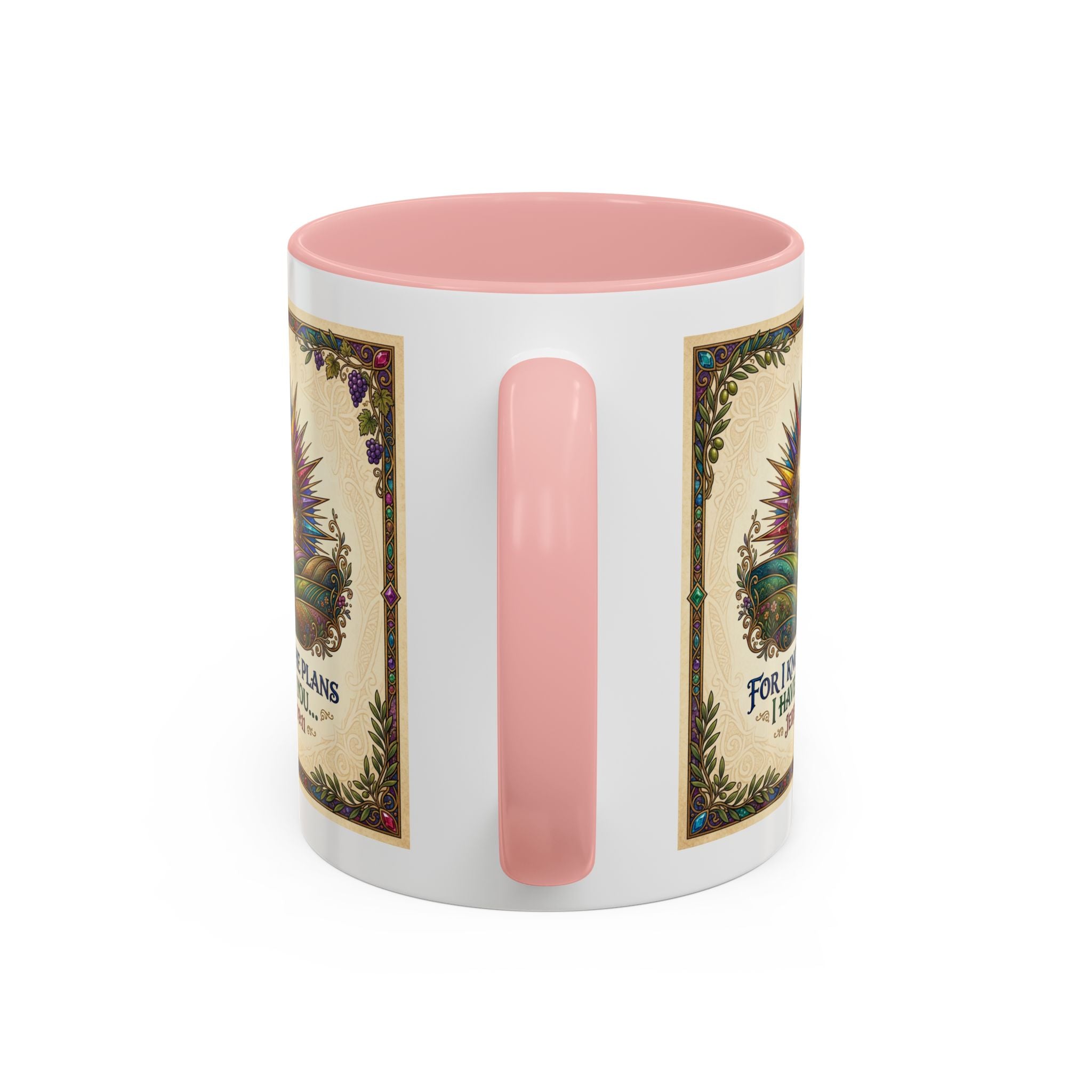 Accent Coffee Mug (11, 15oz) "for I know the plans I have for you" Jeremiah 29:11