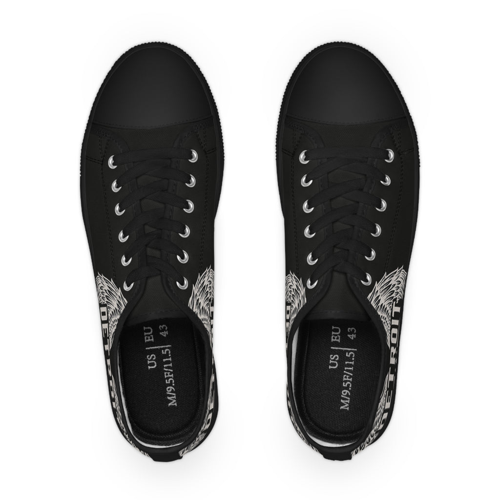 Men's Low Top Sneakers - Detroit Wings black