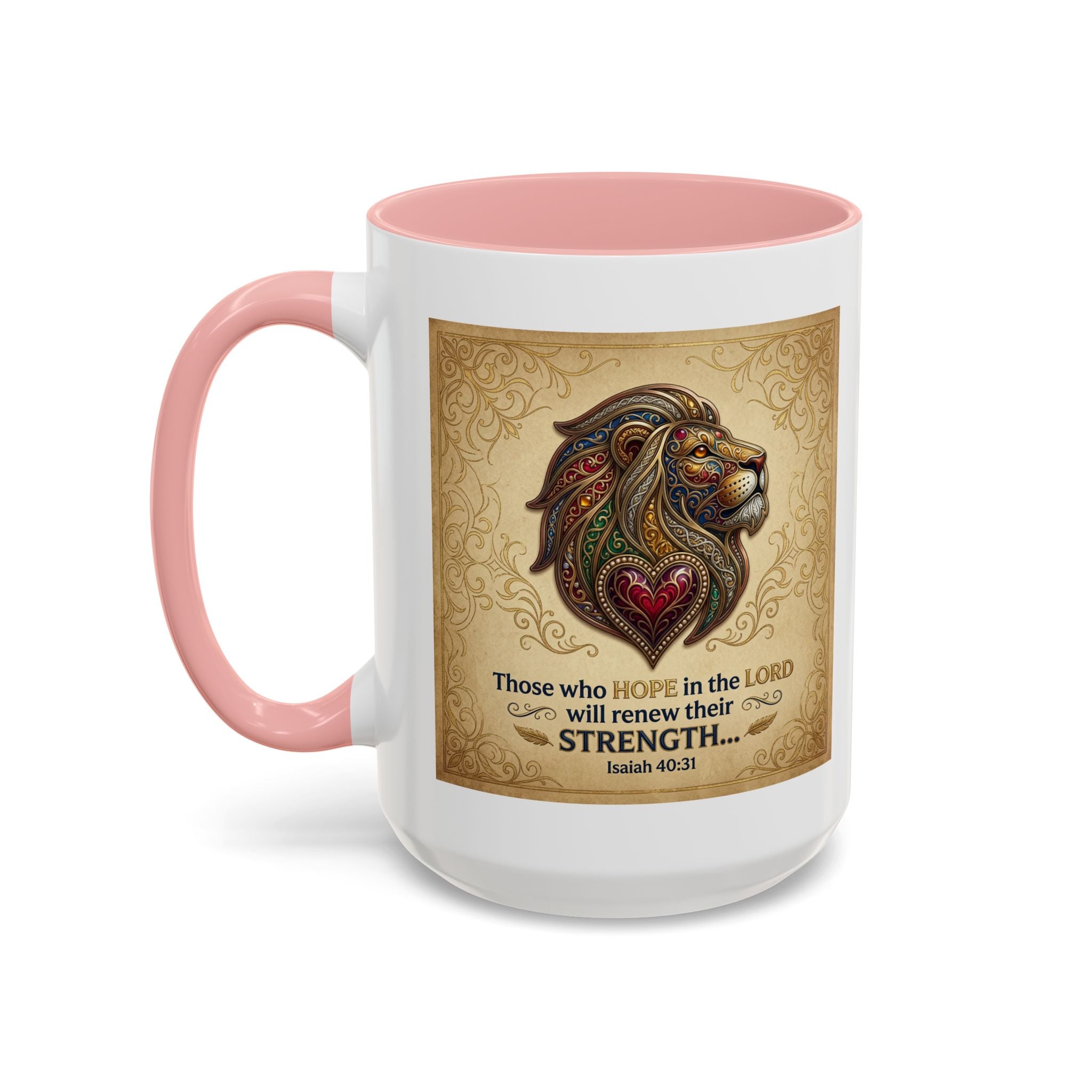 Accent Coffee Mug (11, 15oz) "Those who hope in the Lord..." Isaiah 40:31