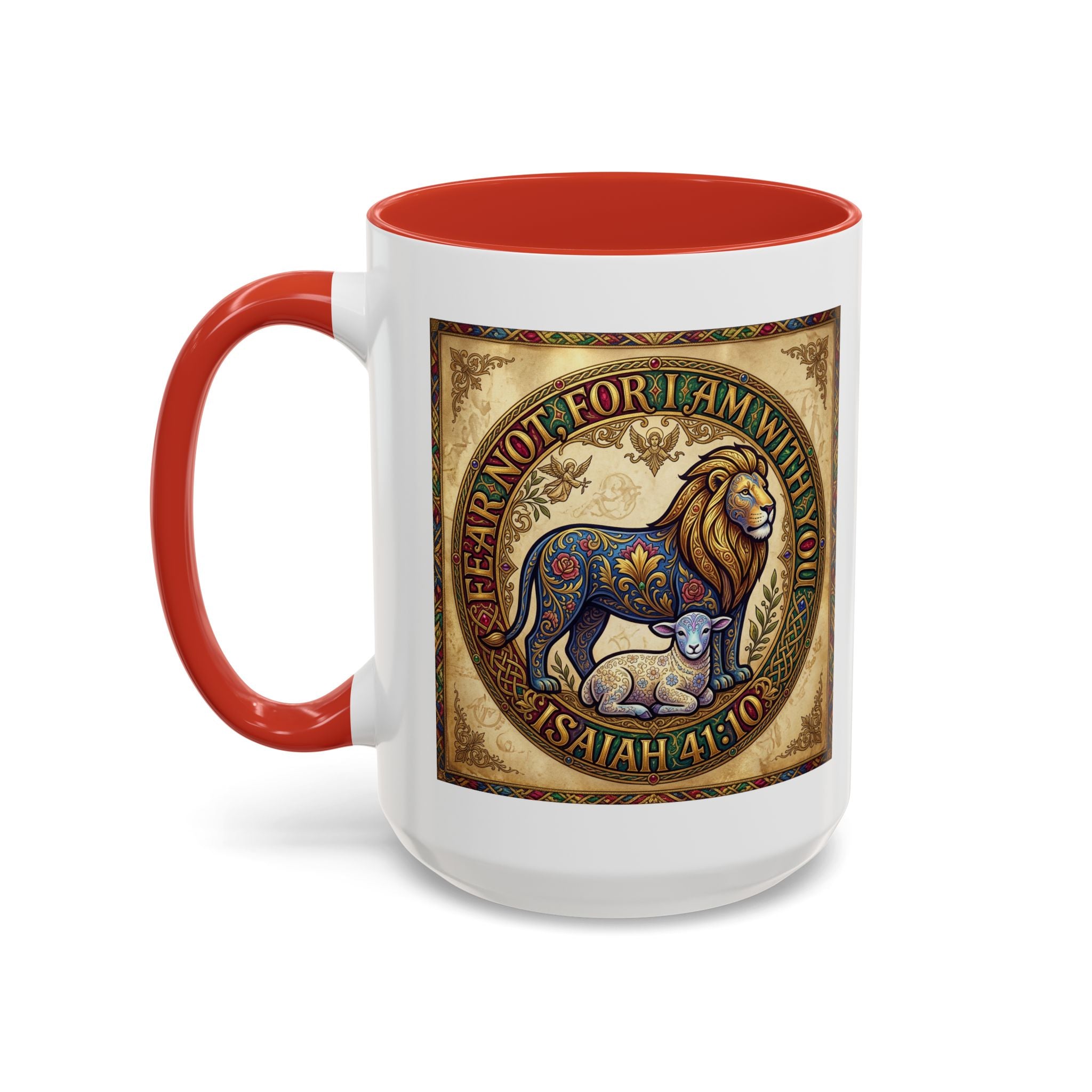 Accent Coffee Mug (11, 15oz) "Fear not, for I am with you" Isaiah 41:10
