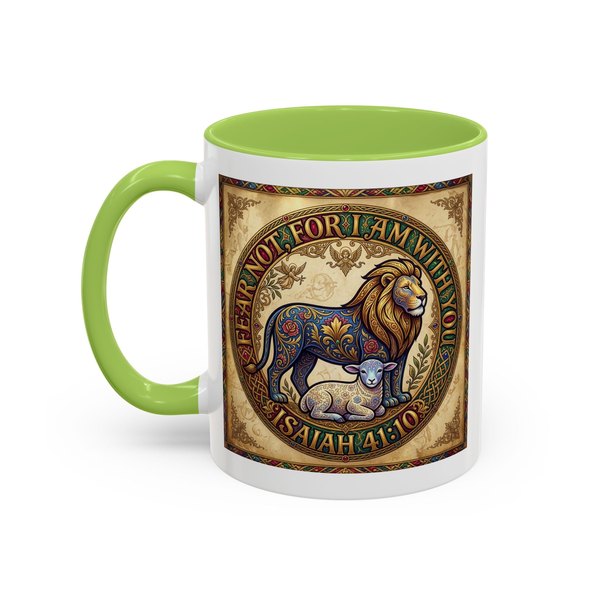 Accent Coffee Mug (11, 15oz) "Fear not, for I am with you" Isaiah 41:10