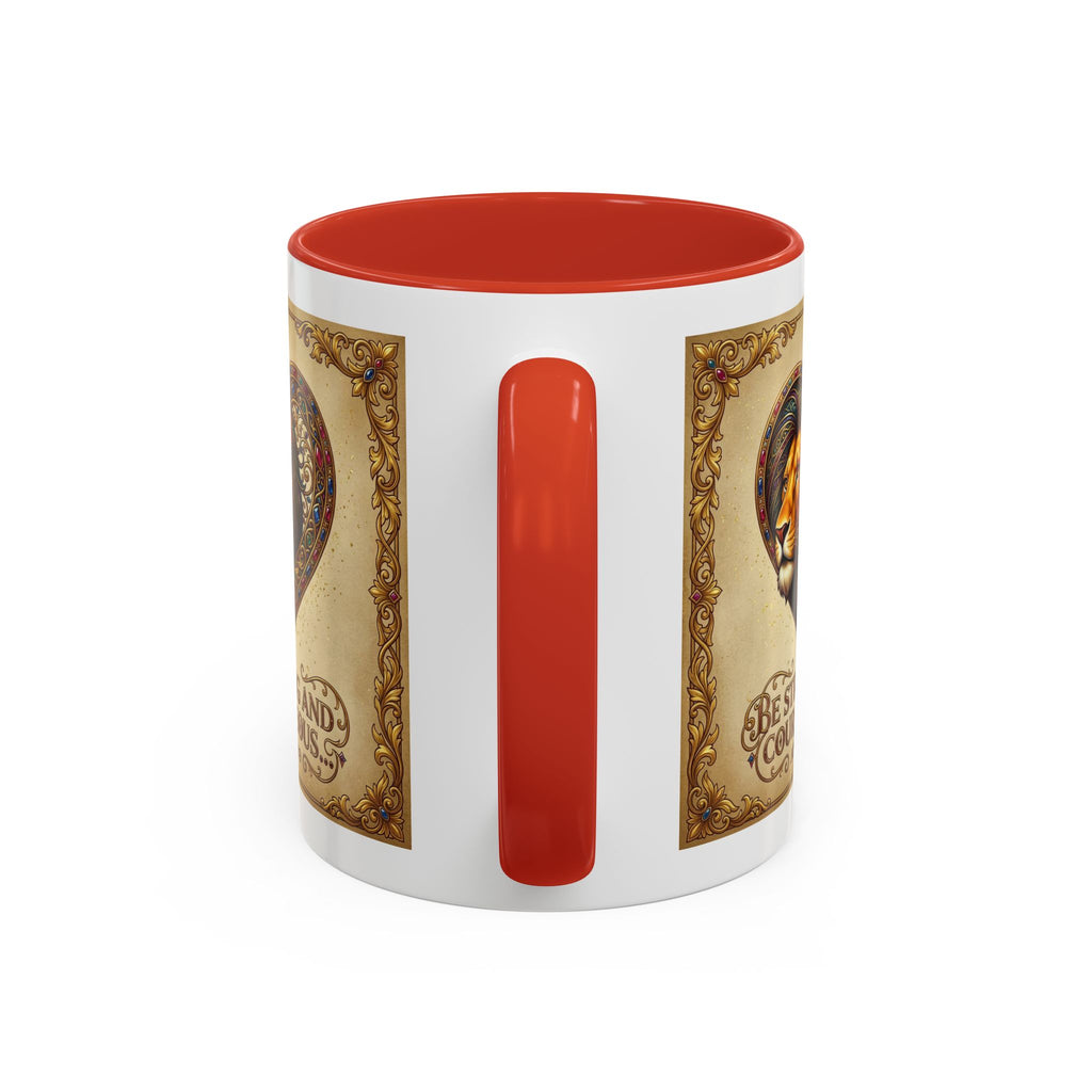 Accent Coffee Mug (11, 15oz) "Be strong and courageous" Joshua 1:9