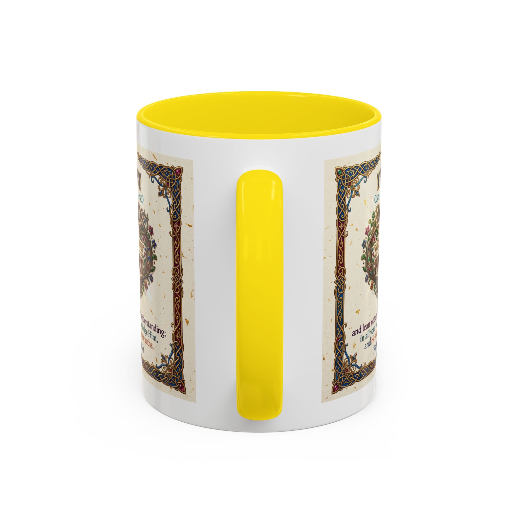 Accent Coffee Mug (11, 15oz) "Trust in the Lord..."  Poverbs 3:5-6