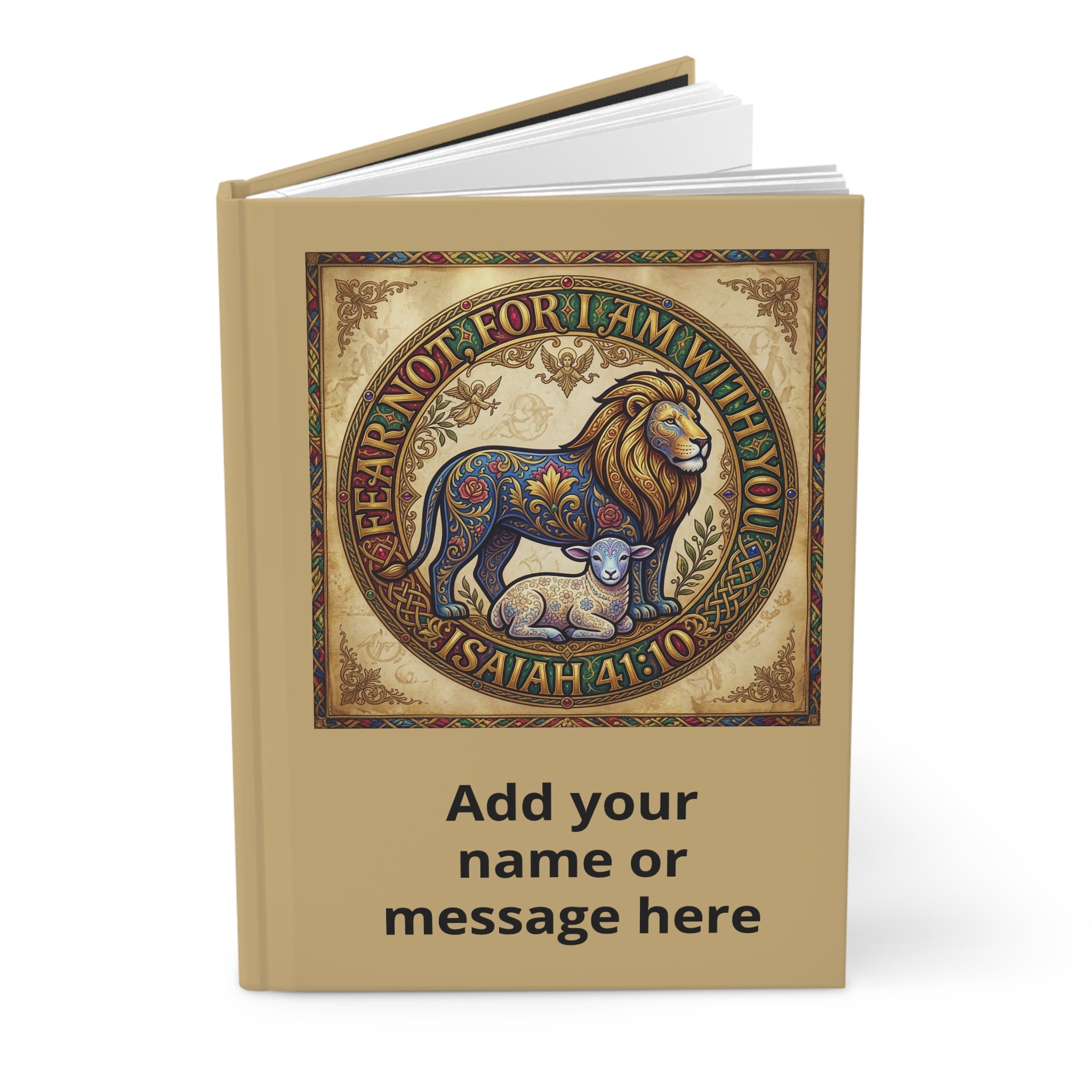Personalized Hardcover Journal Matte - "Fear not for I am with you..."