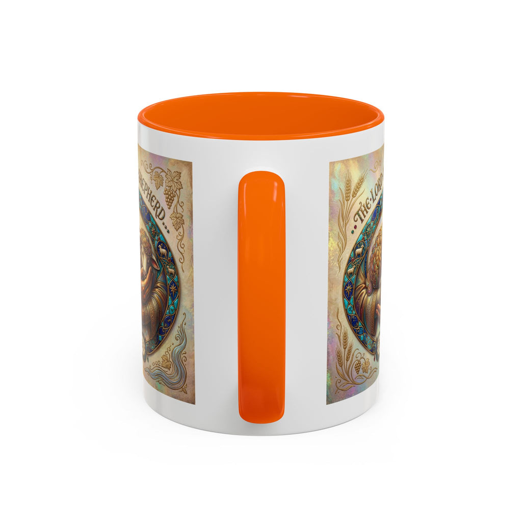 Accent Coffee Mug (11, 15oz) "The Lord is my Shepherd" Psalms 23:1