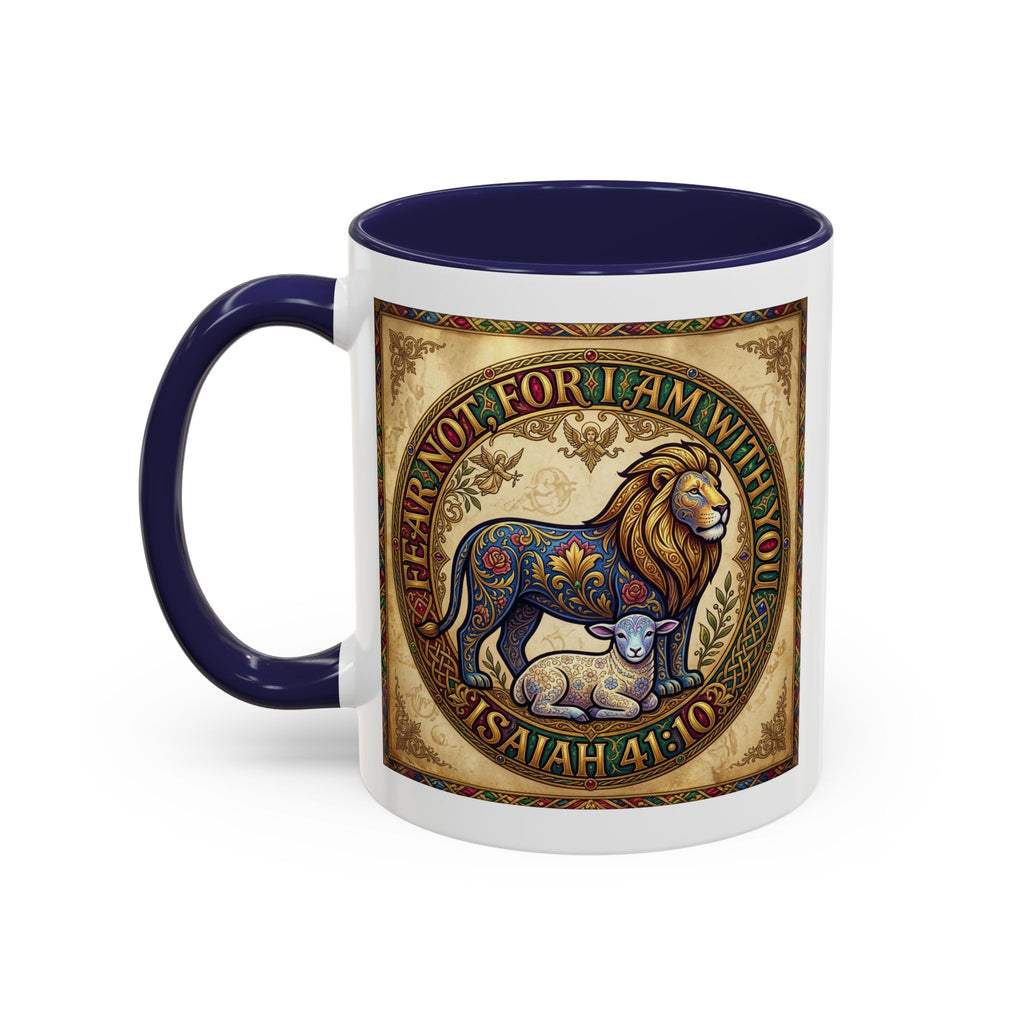 Accent Coffee Mug (11, 15oz) "Fear not, for I am with you" Isaiah 41:10