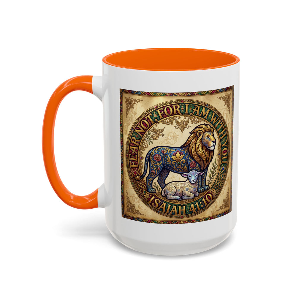 Accent Coffee Mug (11, 15oz) "Fear not, for I am with you" Isaiah 41:10