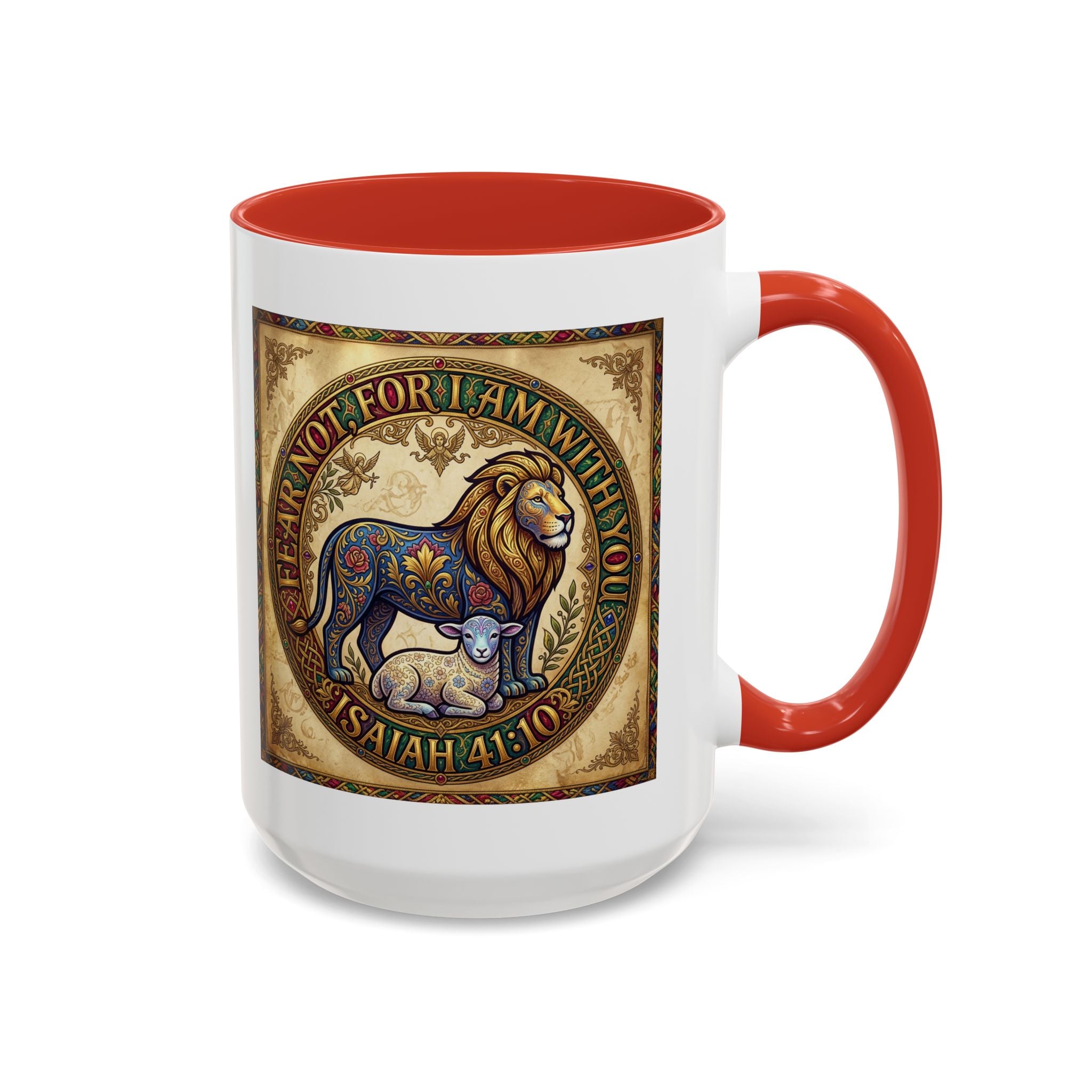 Accent Coffee Mug (11, 15oz) "Fear not, for I am with you" Isaiah 41:10