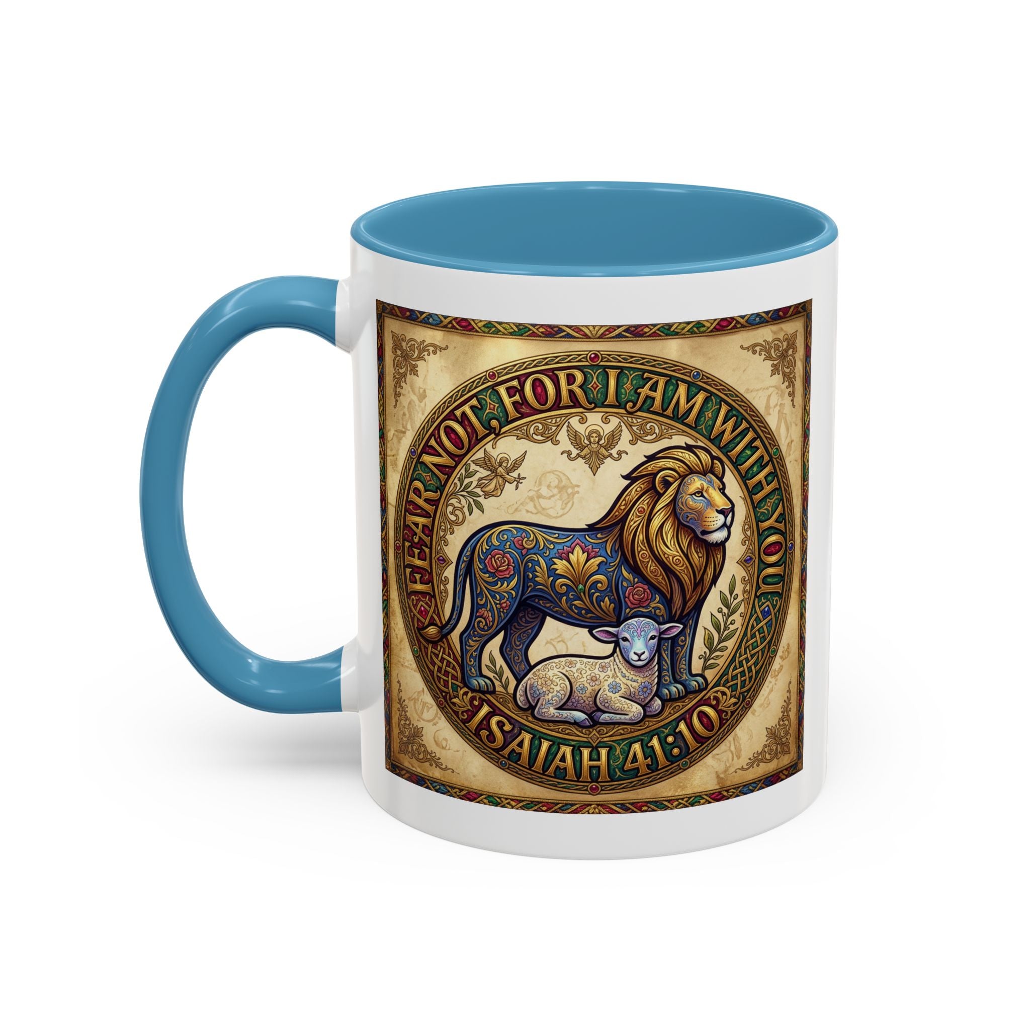 Accent Coffee Mug (11, 15oz) "Fear not, for I am with you" Isaiah 41:10
