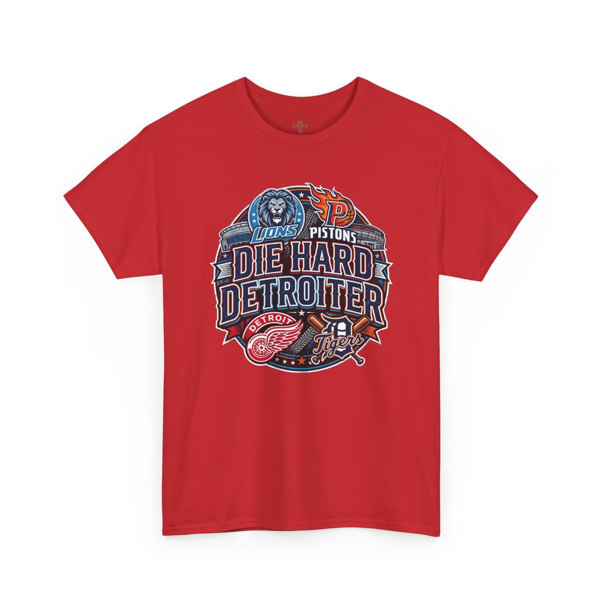 Unisex Heavy Cotton Tee DIE HARD DETROITER, sports style 1