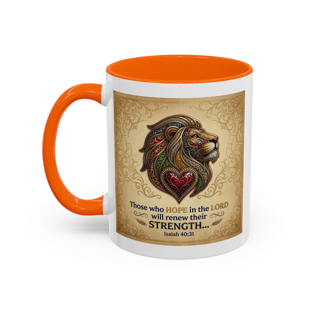 Accent Coffee Mug (11, 15oz) "Those who hope in the Lord..." Isaiah 40:31