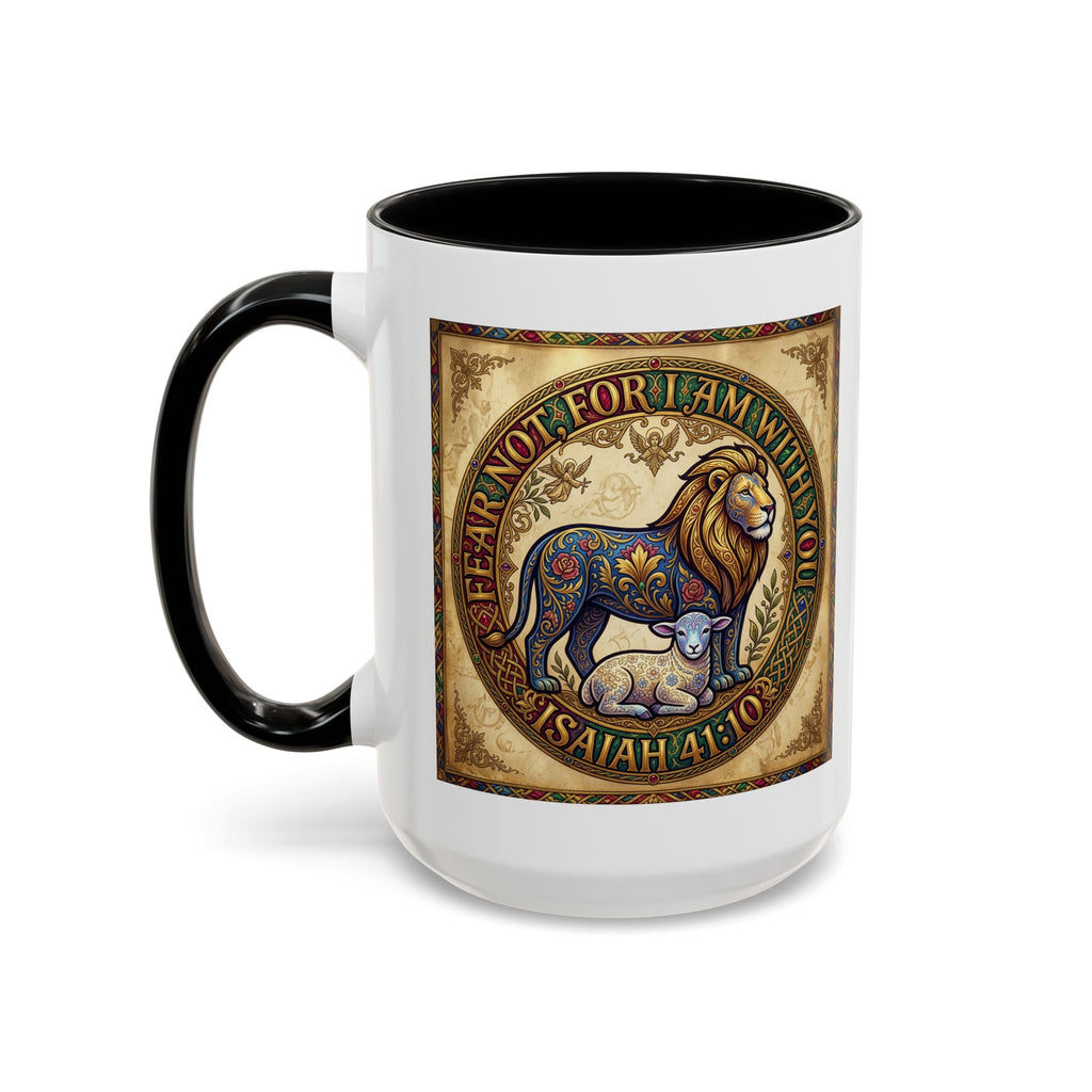 Accent Coffee Mug (11, 15oz) "Fear not, for I am with you" Isaiah 41:10