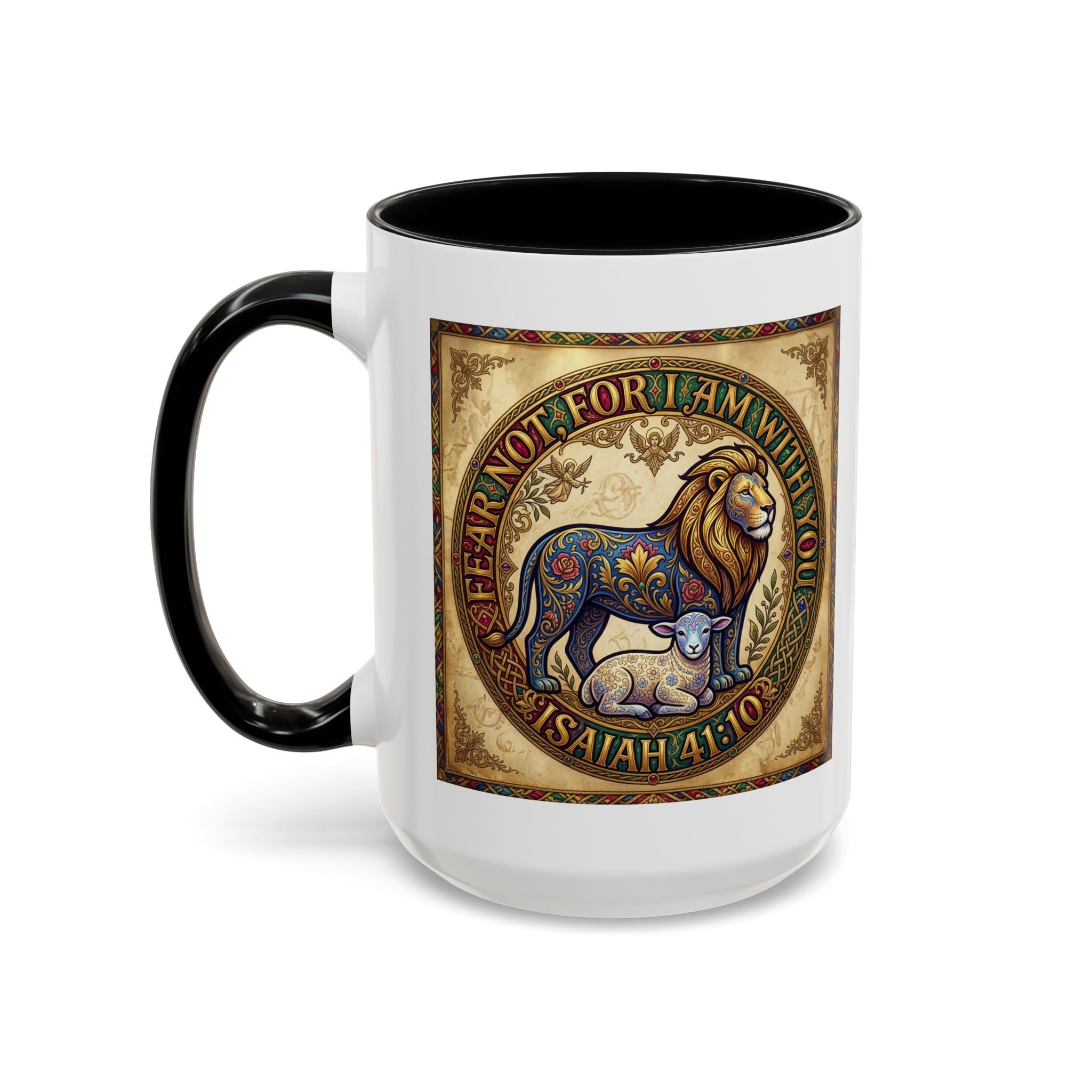 Accent Coffee Mug (11, 15oz) "Fear not, for I am with you" Isaiah 41:10