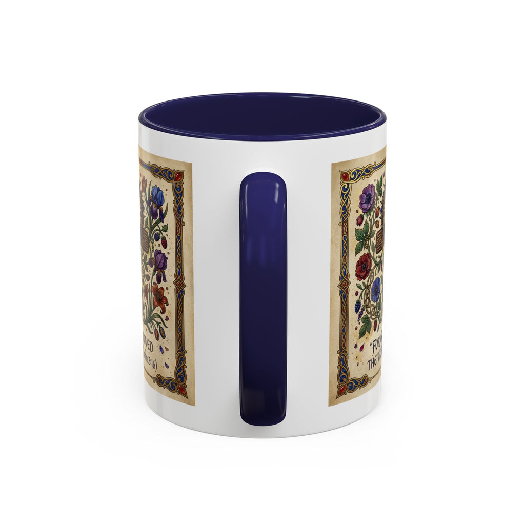 Accent Coffee Mug (11, 15oz) "For God so loved the world" John 3:16