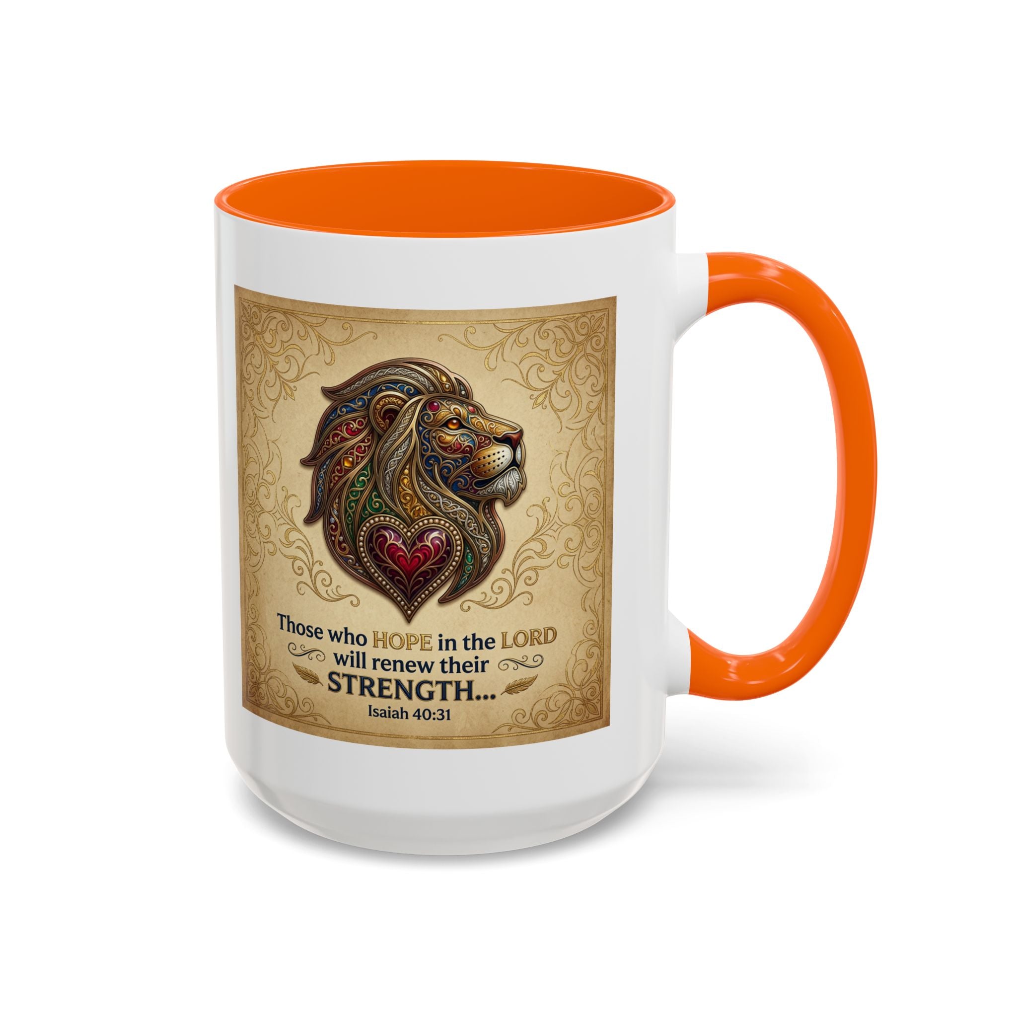 Accent Coffee Mug (11, 15oz) "Those who hope in the Lord..." Isaiah 40:31