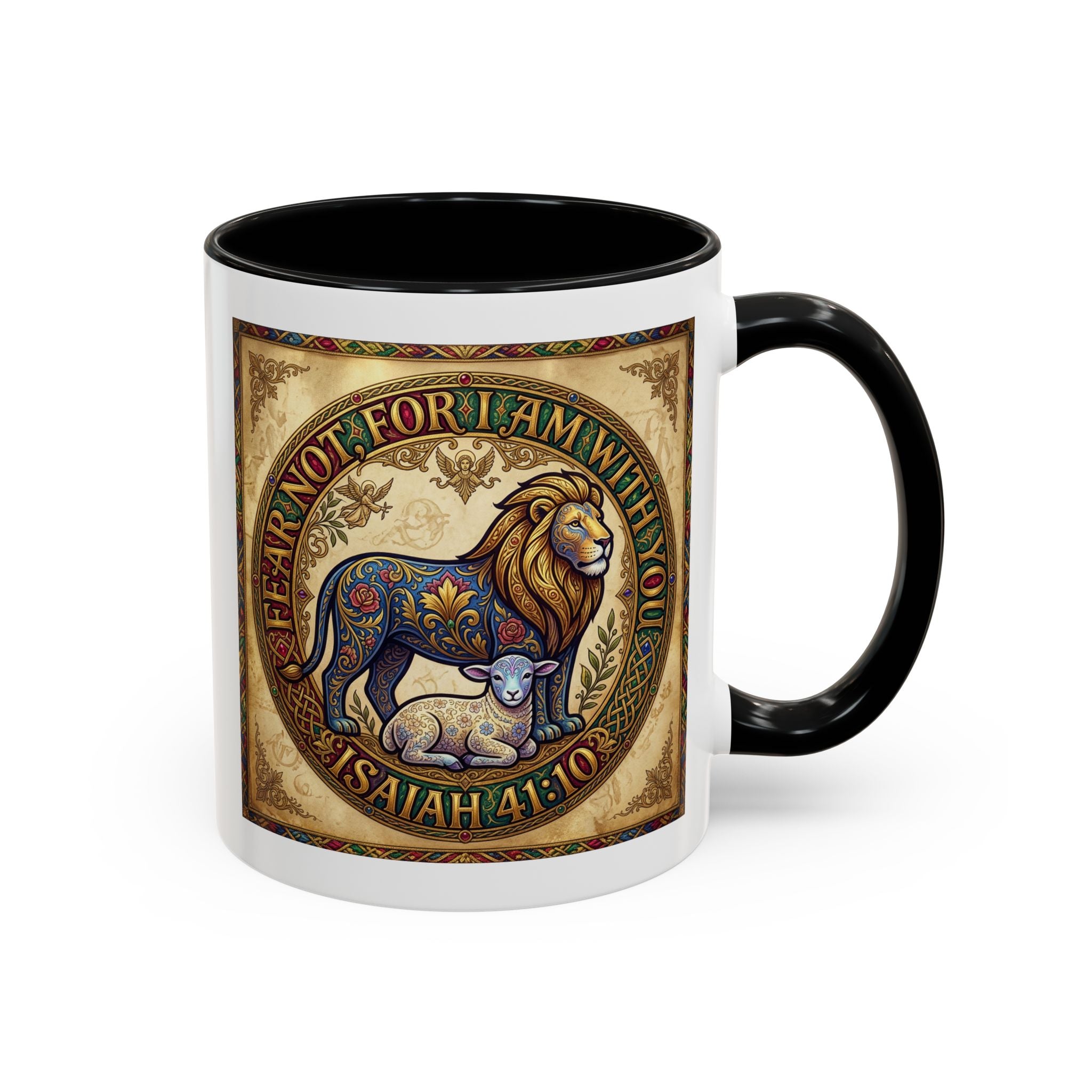 Accent Coffee Mug (11, 15oz) "Fear not, for I am with you" Isaiah 41:10