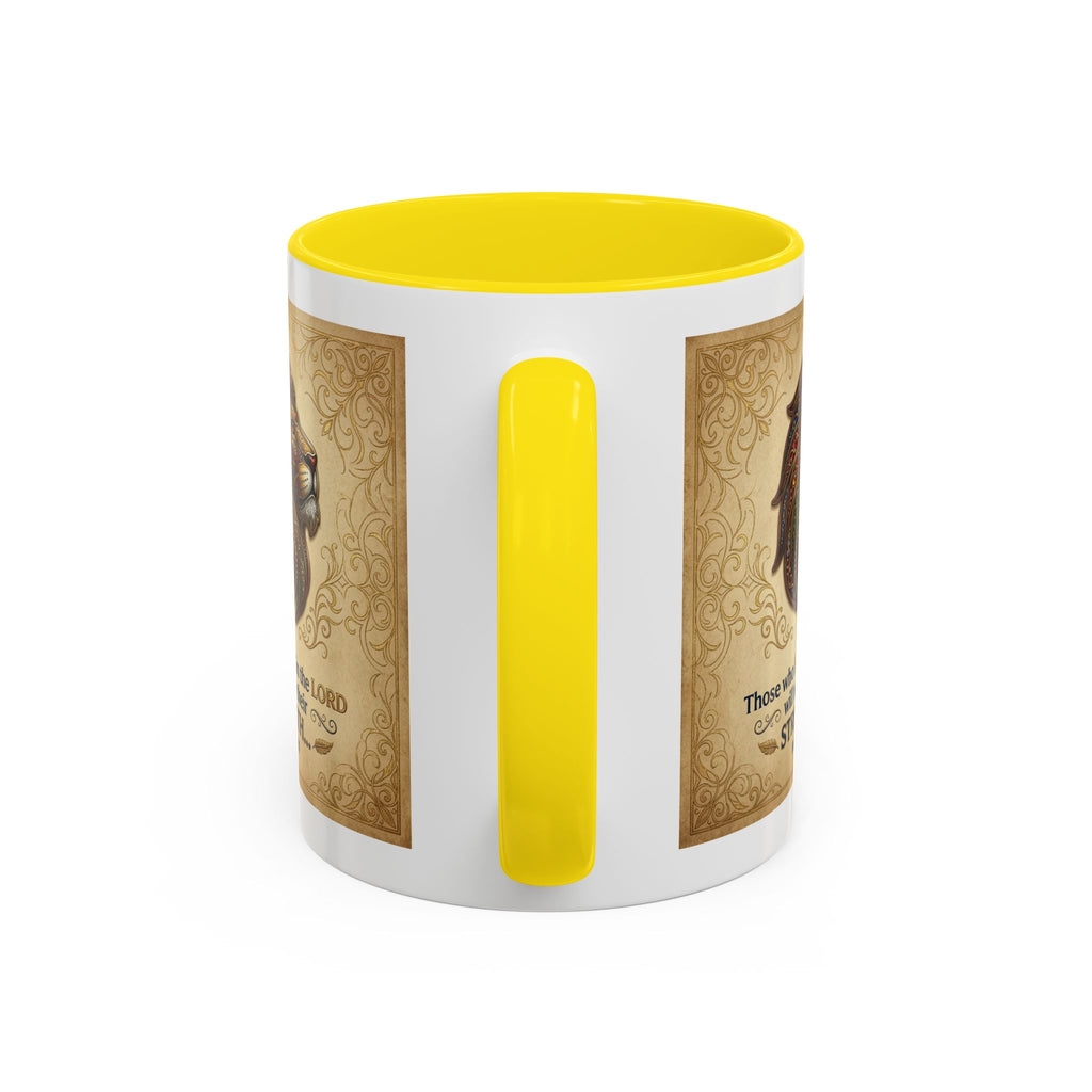 Accent Coffee Mug (11, 15oz) "Those who hope in the Lord..." Isaiah 40:31
