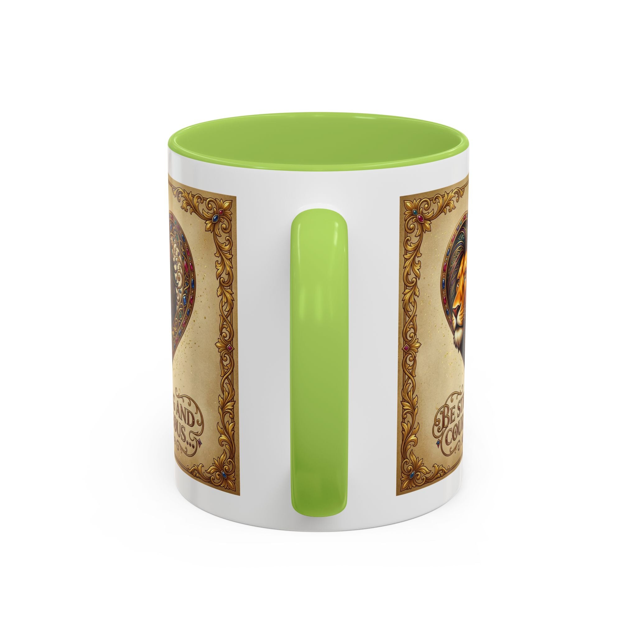 Accent Coffee Mug (11, 15oz) "Be strong and courageous" Joshua 1:9