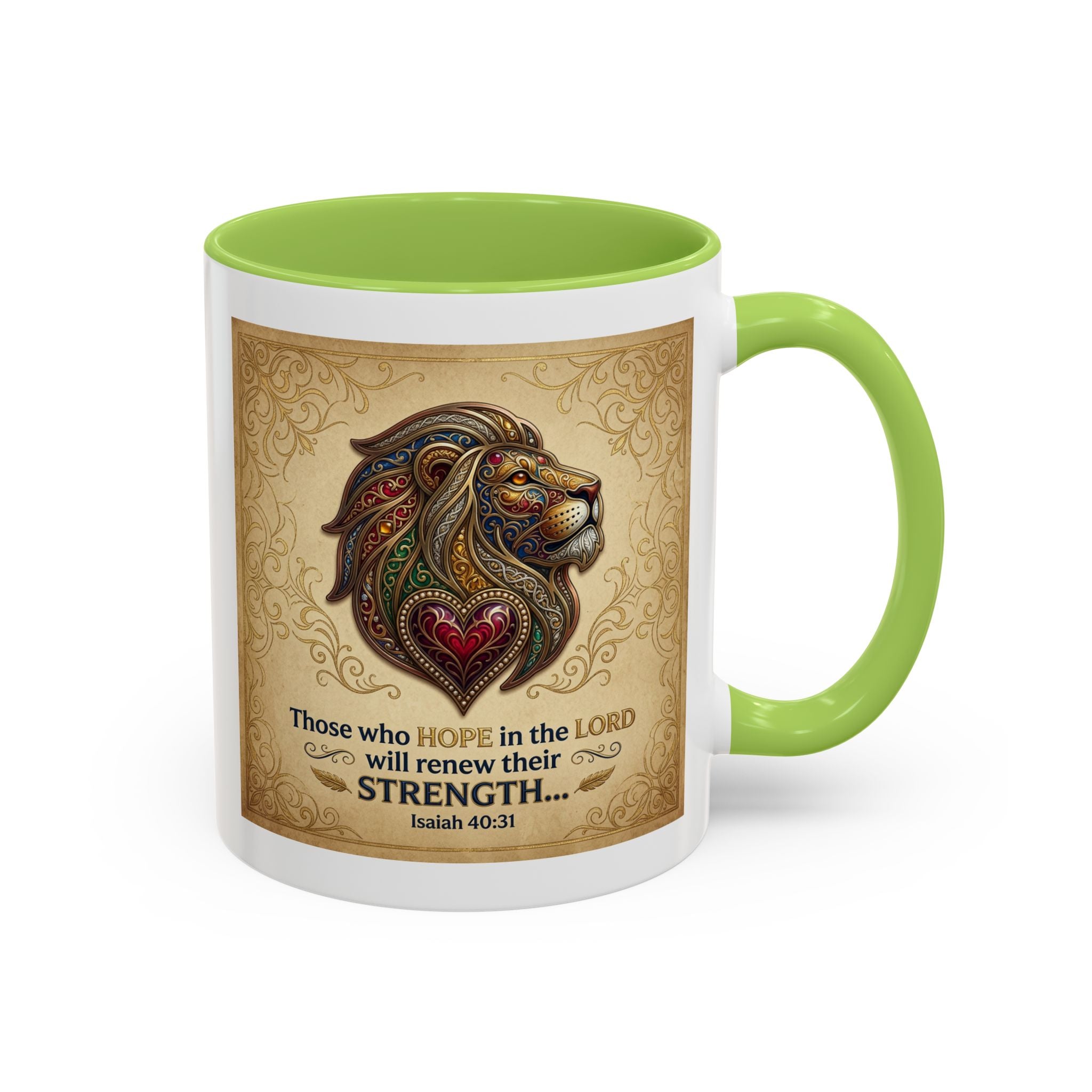 Accent Coffee Mug (11, 15oz) "Those who hope in the Lord..." Isaiah 40:31