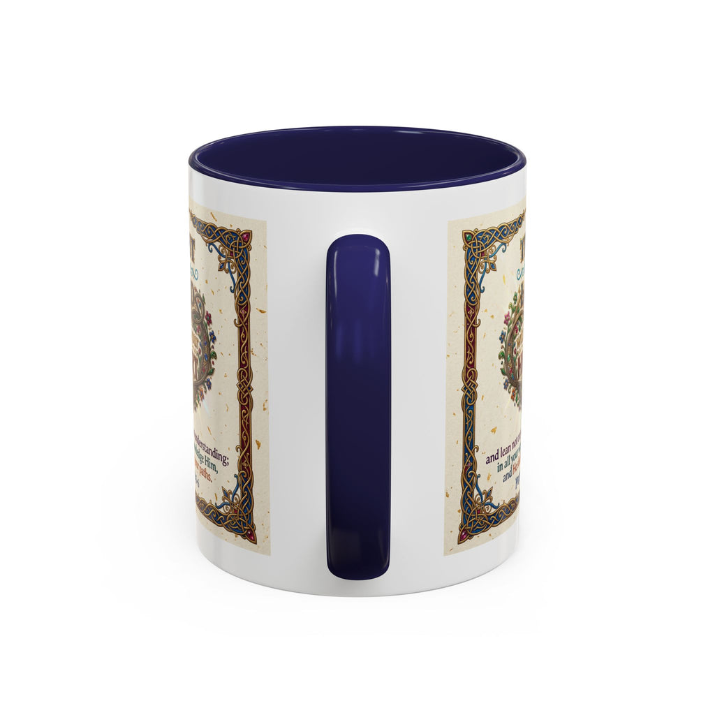 Accent Coffee Mug (11, 15oz) "Trust in the Lord..."  Poverbs 3:5-6