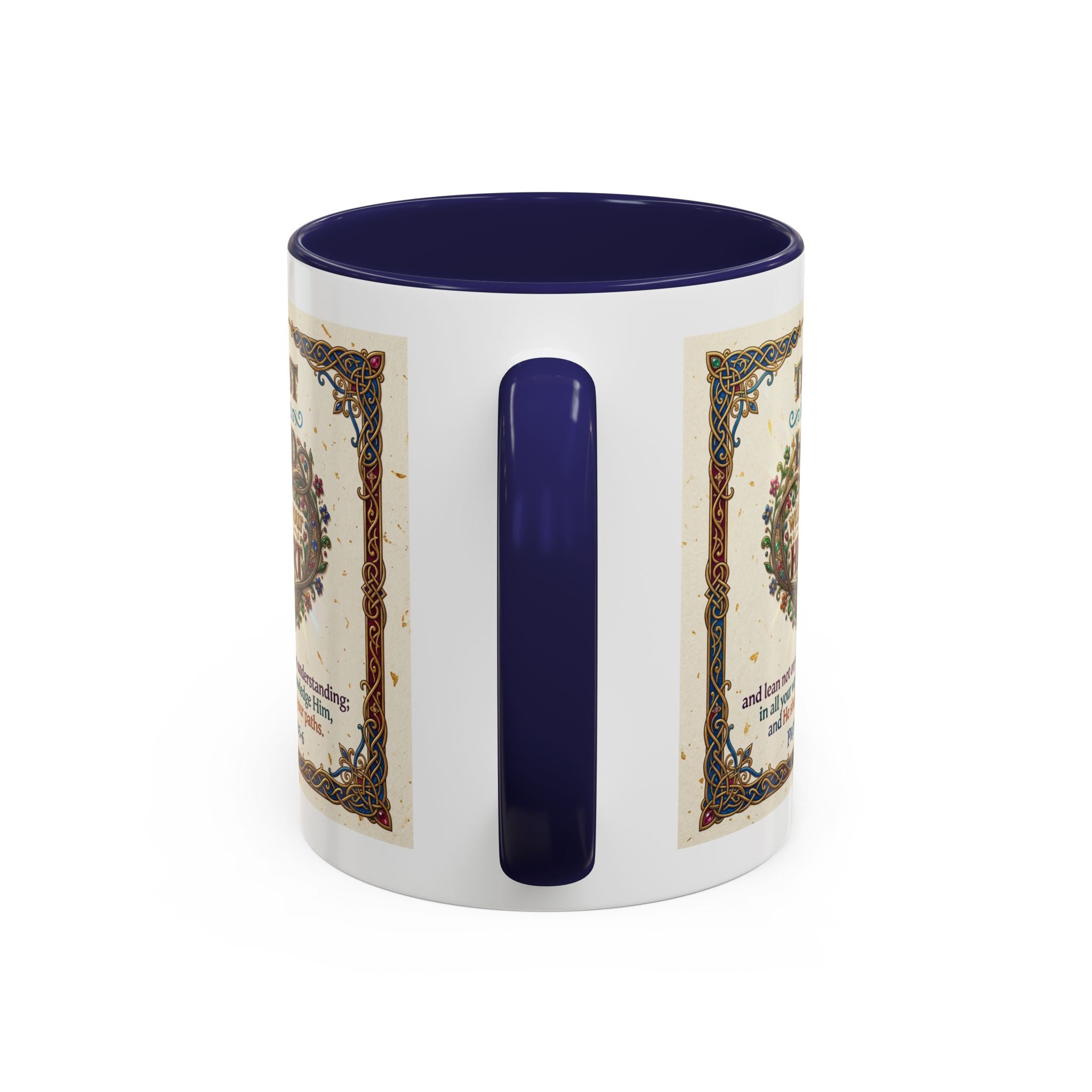 Accent Coffee Mug (11, 15oz) "Trust in the Lord..."  Poverbs 3:5-6