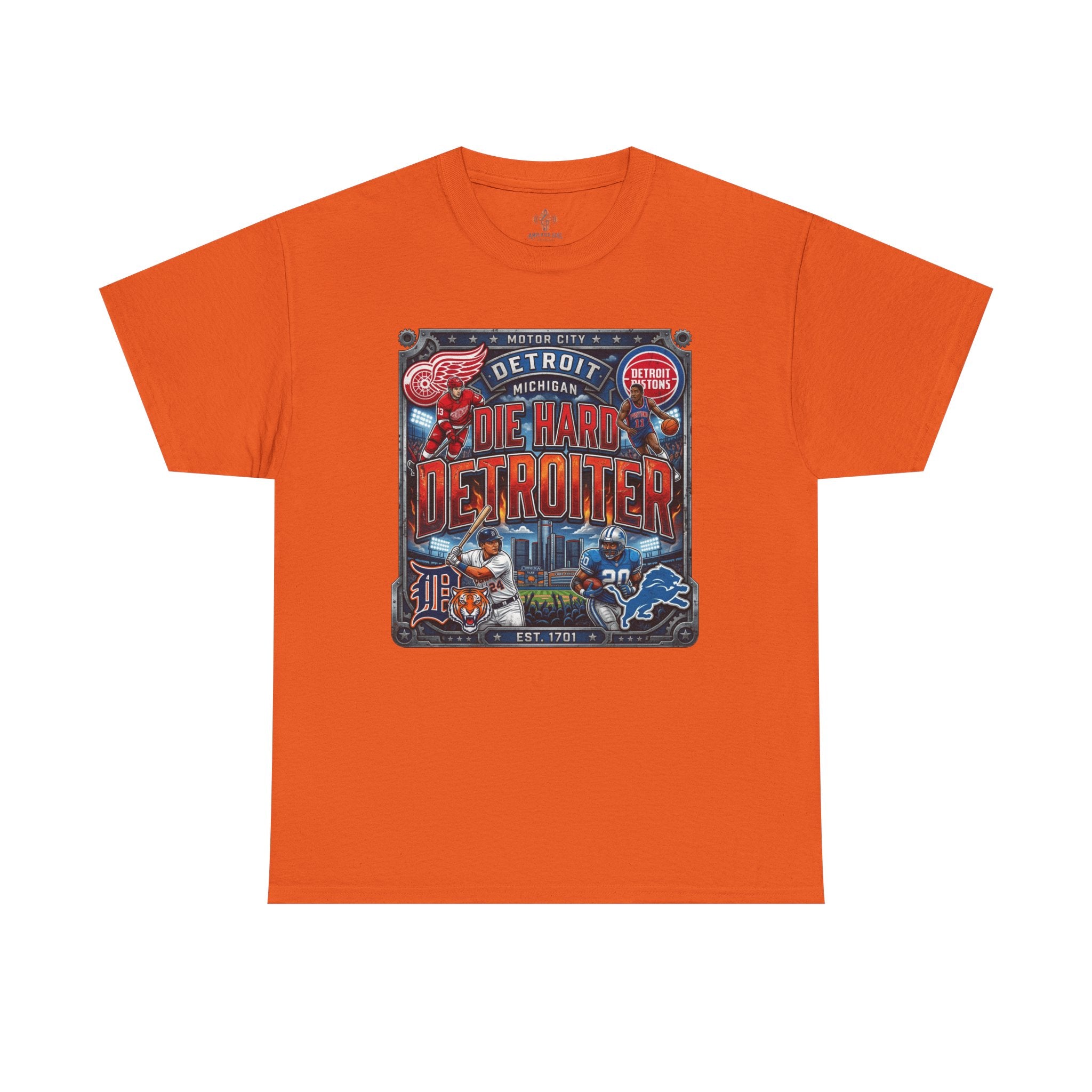 Unisex Heavy Cotton Tee DIE HARD DETROITER, sports style 2
