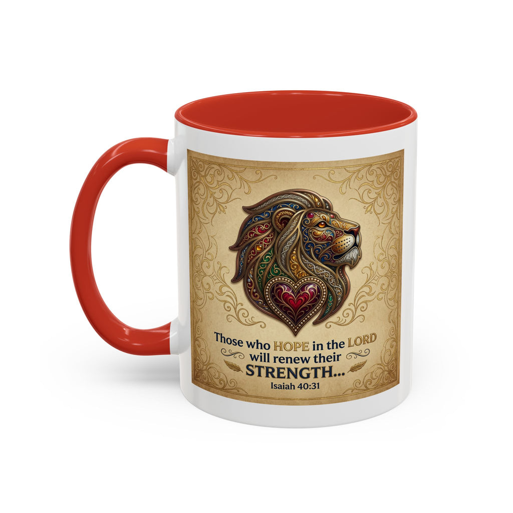 Accent Coffee Mug (11, 15oz) "Those who hope in the Lord..." Isaiah 40:31