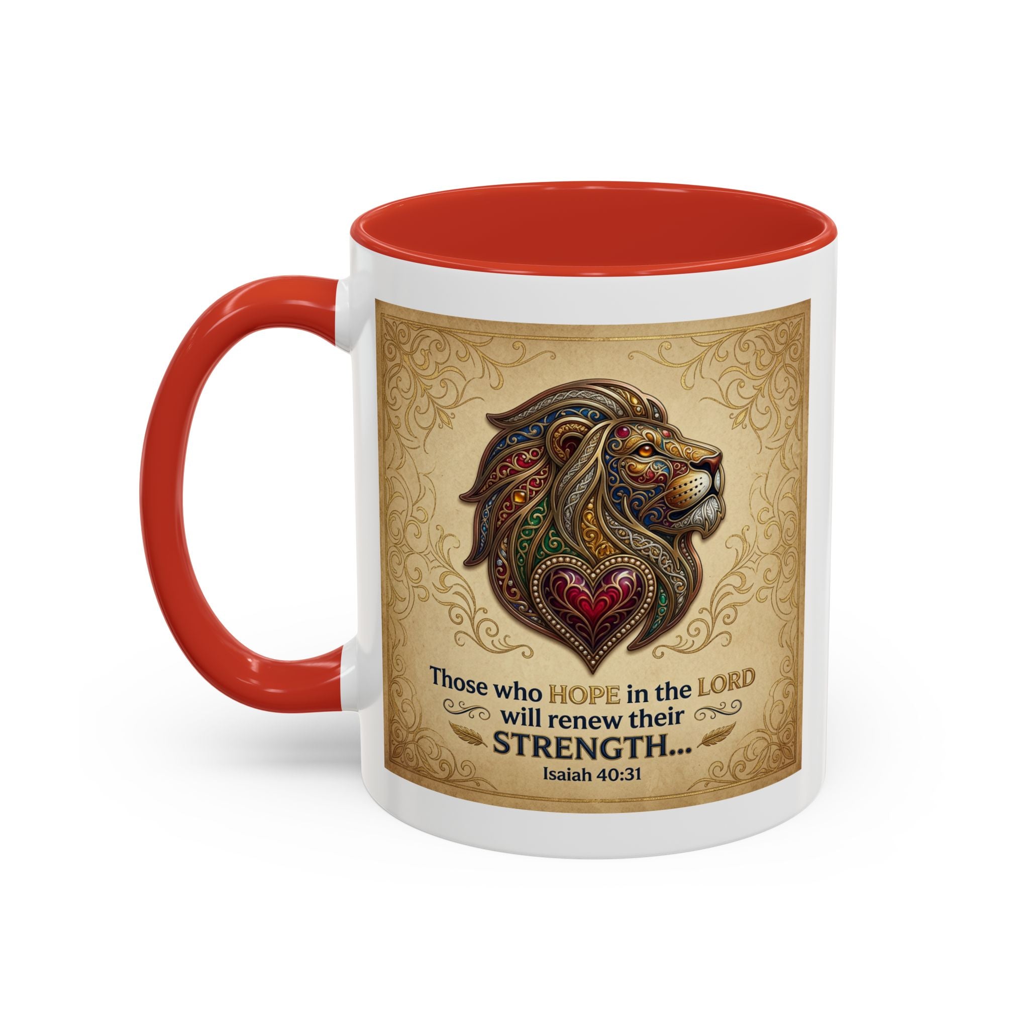 Accent Coffee Mug (11, 15oz) "Those who hope in the Lord..." Isaiah 40:31