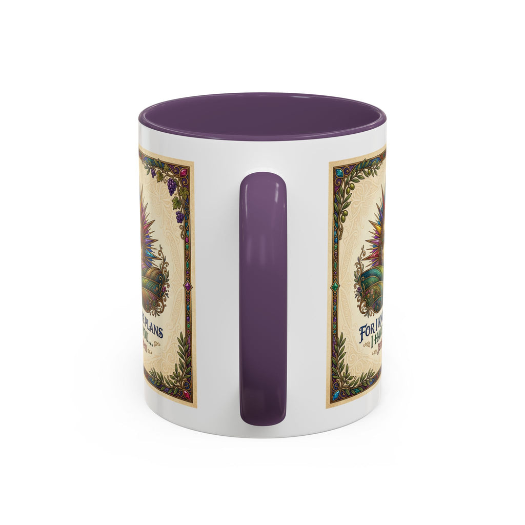Accent Coffee Mug (11, 15oz) "for I know the plans I have for you" Jeremiah 29:11