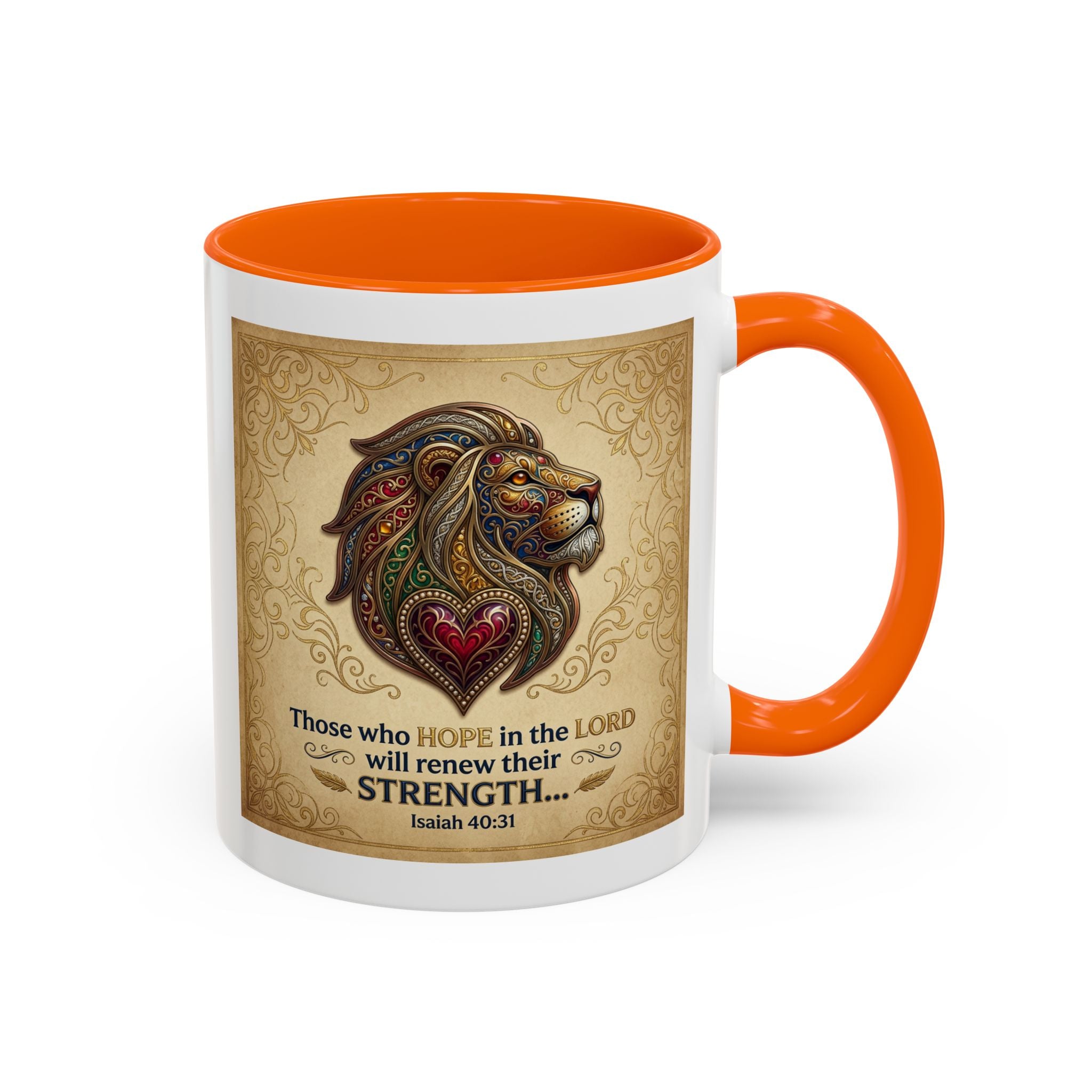 Accent Coffee Mug (11, 15oz) "Those who hope in the Lord..." Isaiah 40:31
