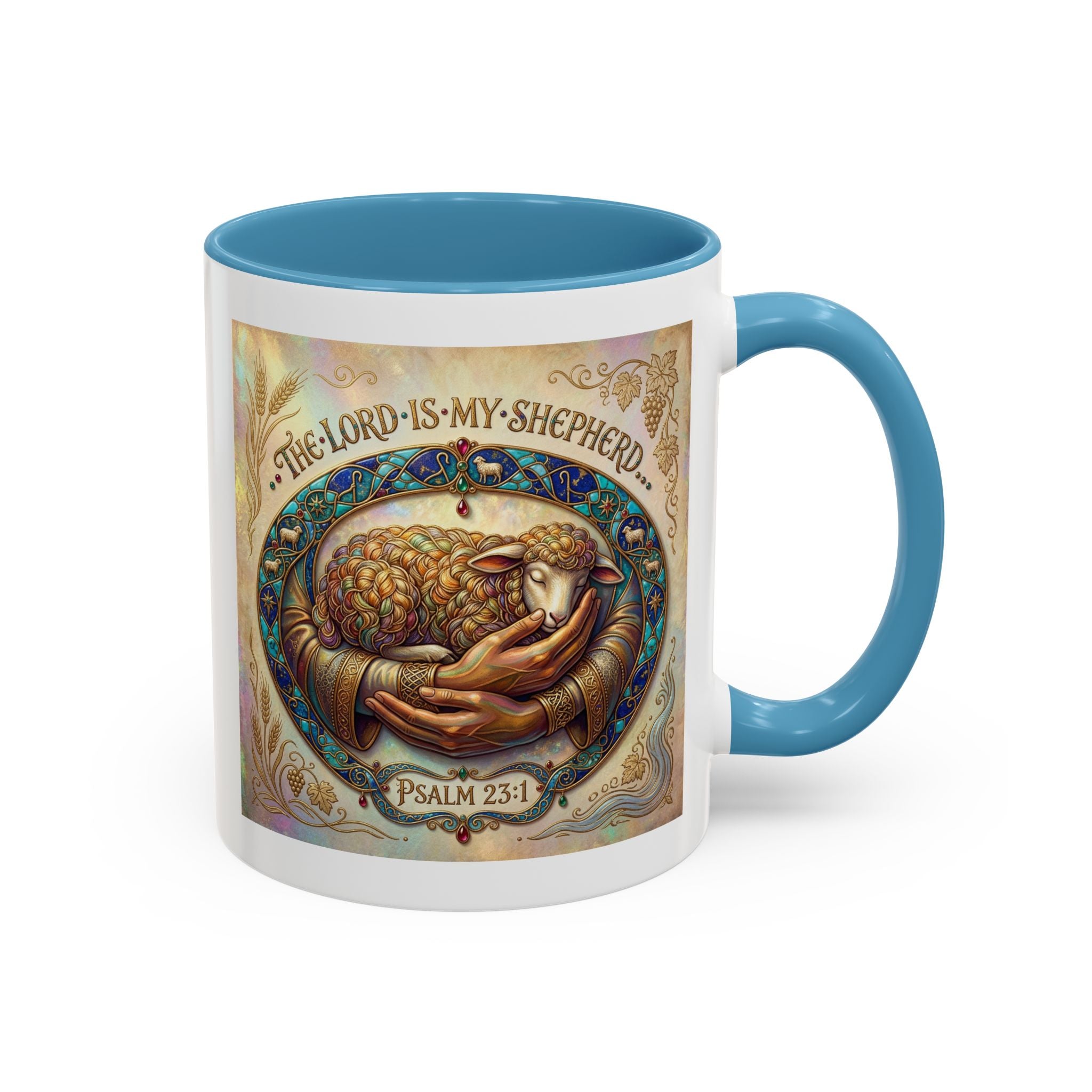 Accent Coffee Mug (11, 15oz) "The Lord is my Shepherd" Psalms 23:1