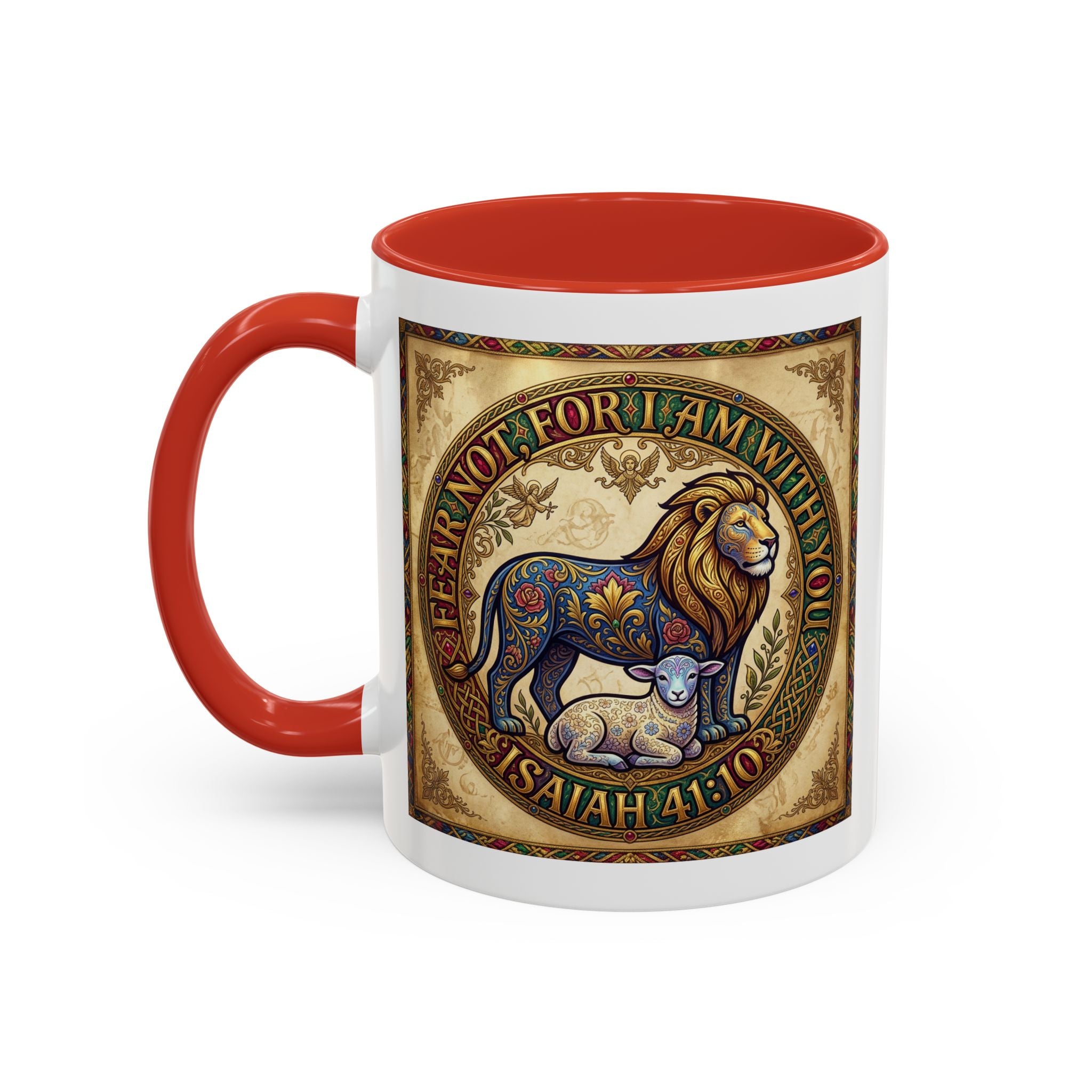 Accent Coffee Mug (11, 15oz) "Fear not, for I am with you" Isaiah 41:10