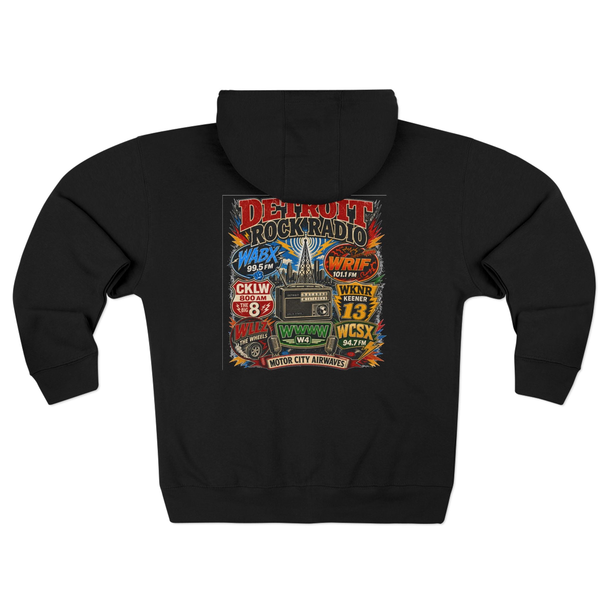 Unisex Zip Hoodie - Detroit Rock Radio