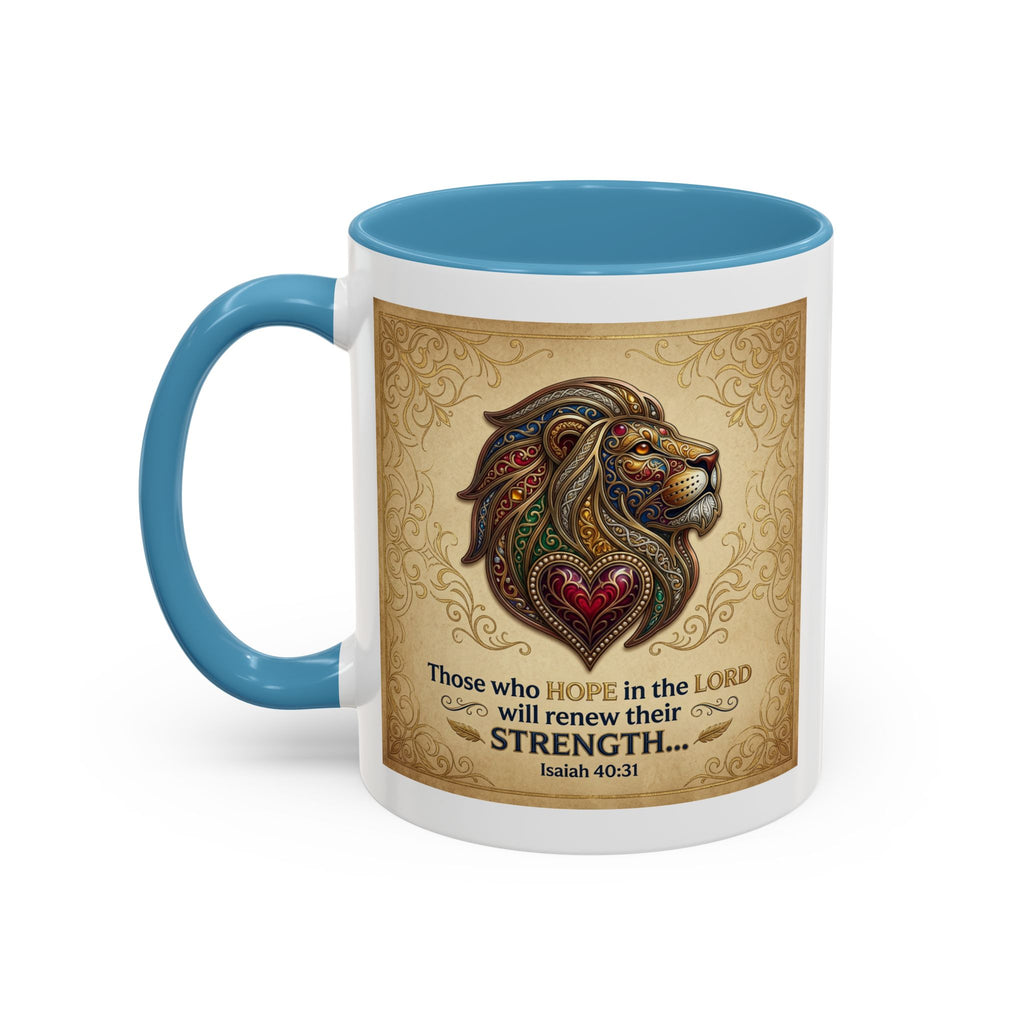 Accent Coffee Mug (11, 15oz) "Those who hope in the Lord..." Isaiah 40:31
